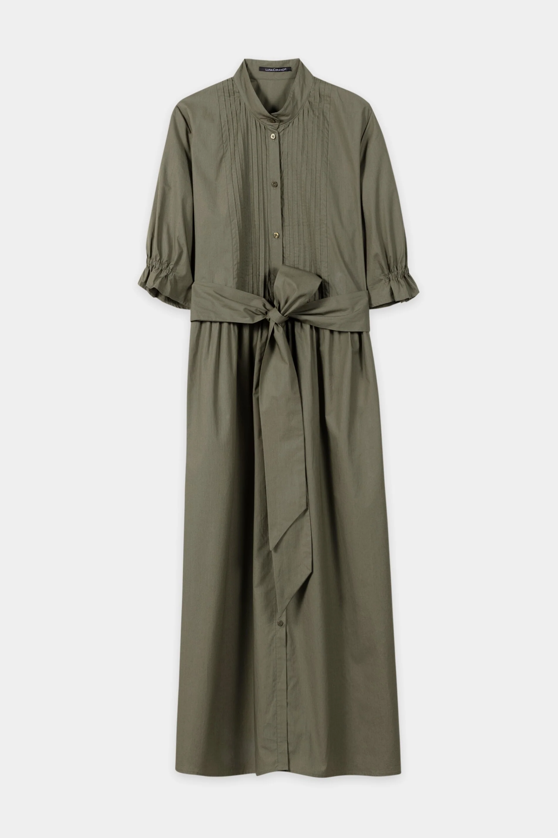 Baumwoll-Hemdblusenkleid - khaki - Standard - Image 5