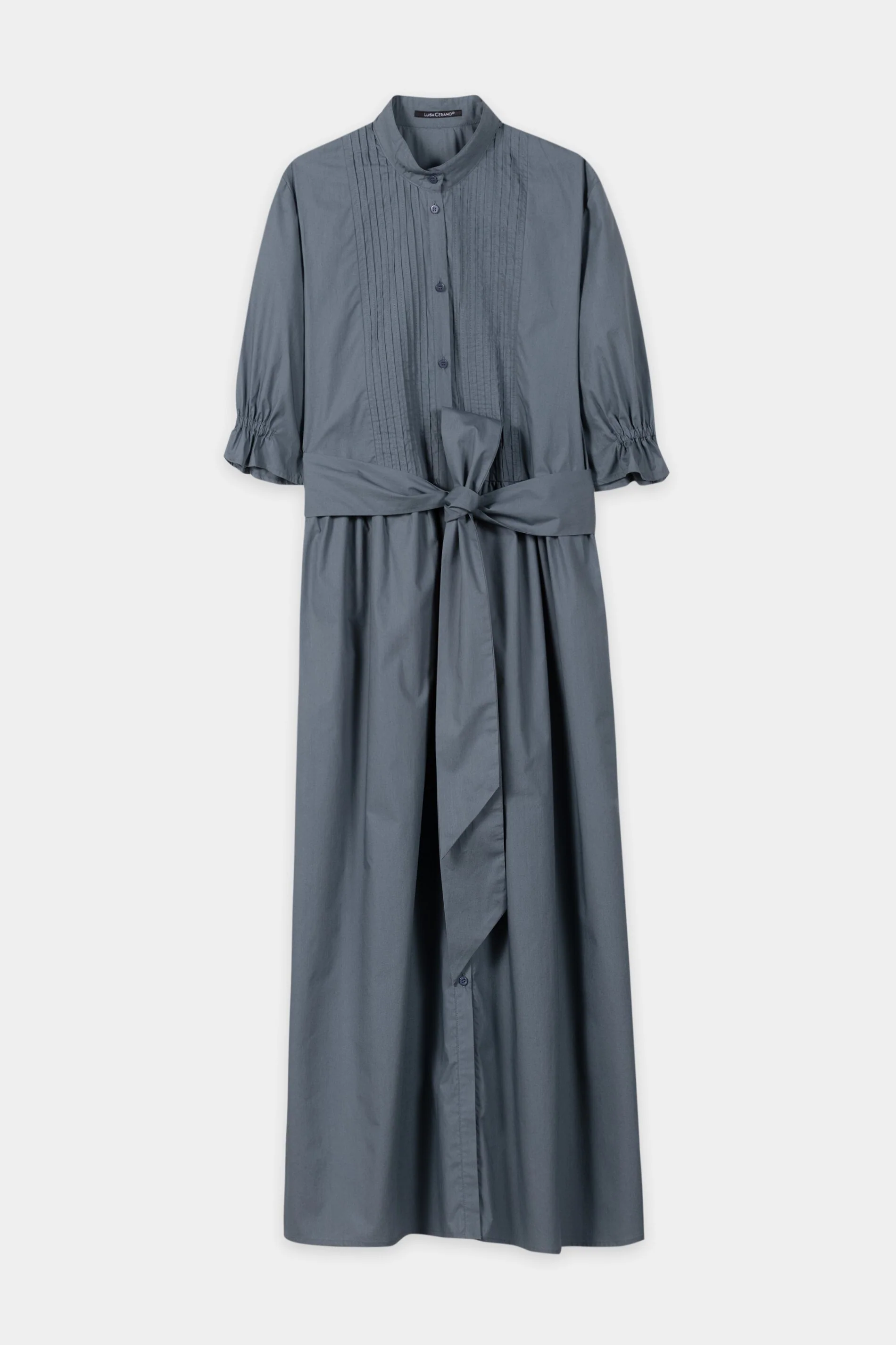Baumwoll-Hemdblusenkleid - tinted blue - Standard - Image 5