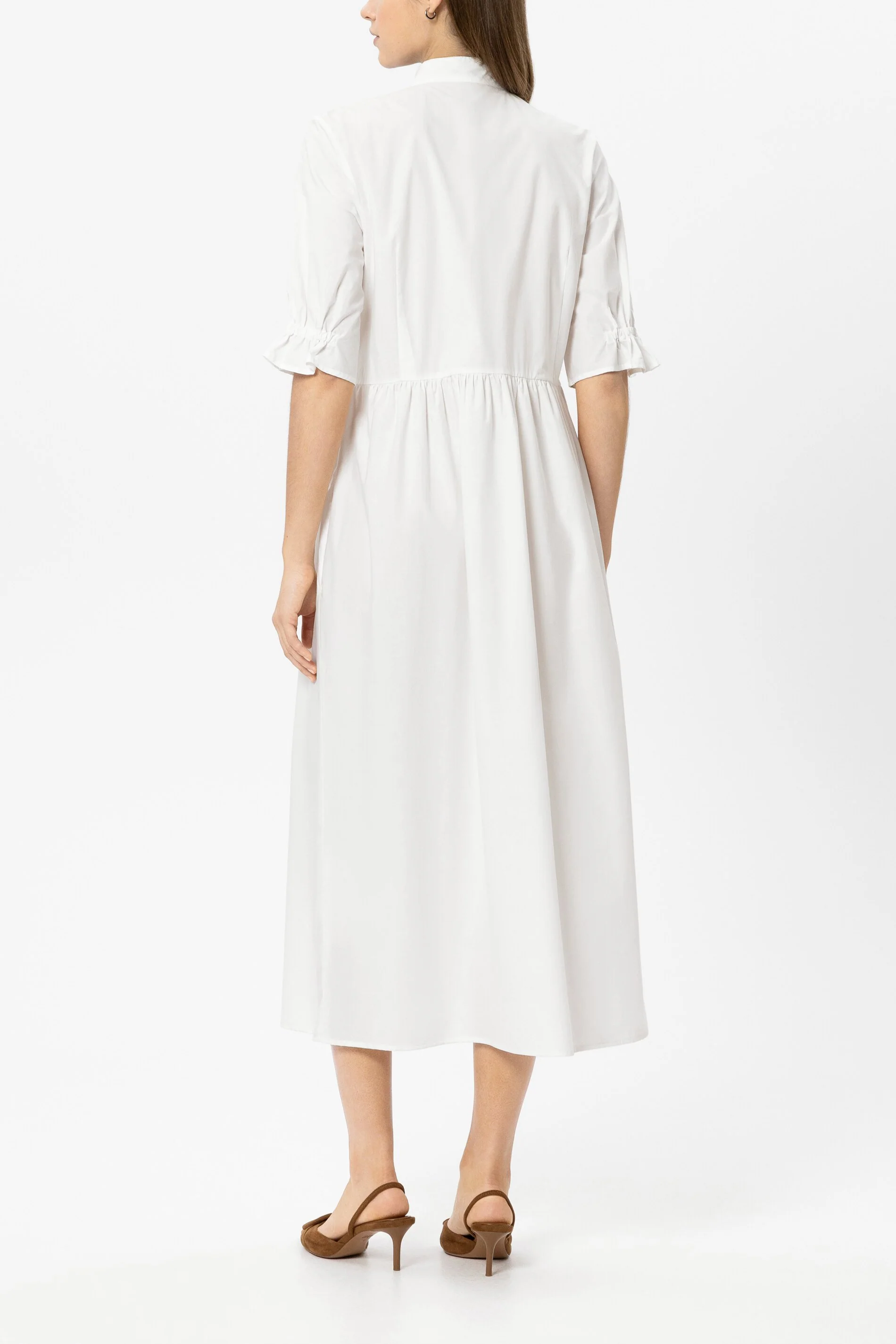 Baumwoll-Hemdblusenkleid - white - Standard - Image 3