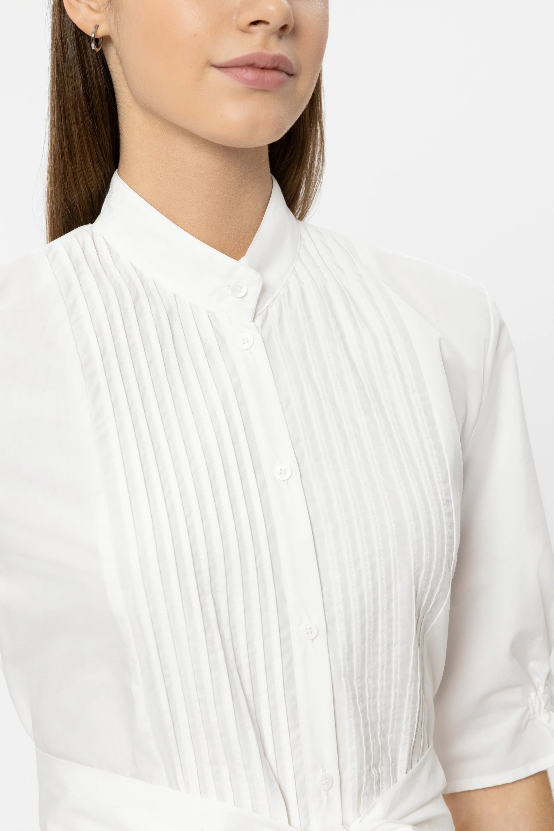 Baumwoll-Hemdblusenkleid - white - Standard - Image 4