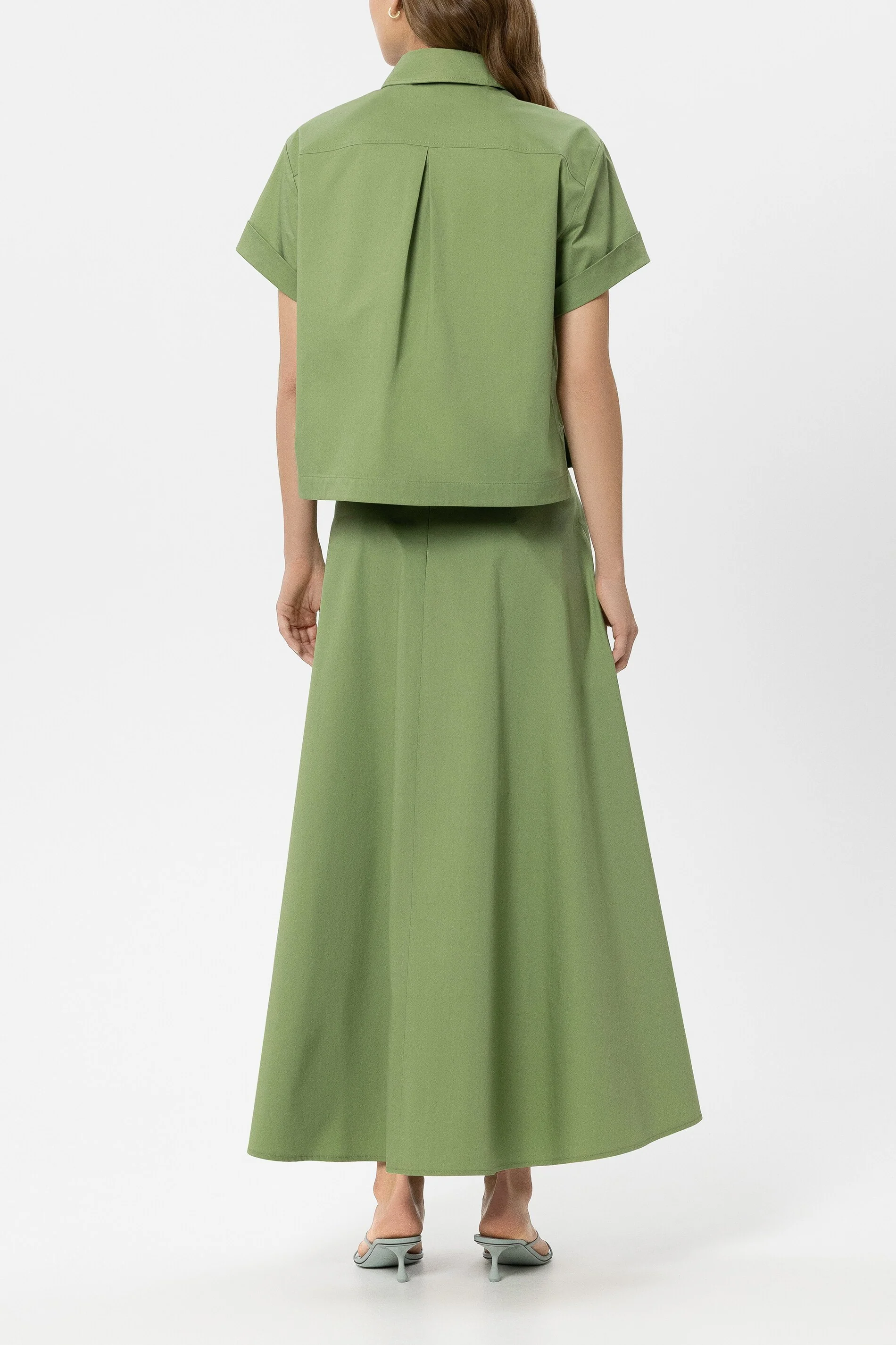 Baumwoll-Kurzarm-Hemd - moss green - Standard - Image 3