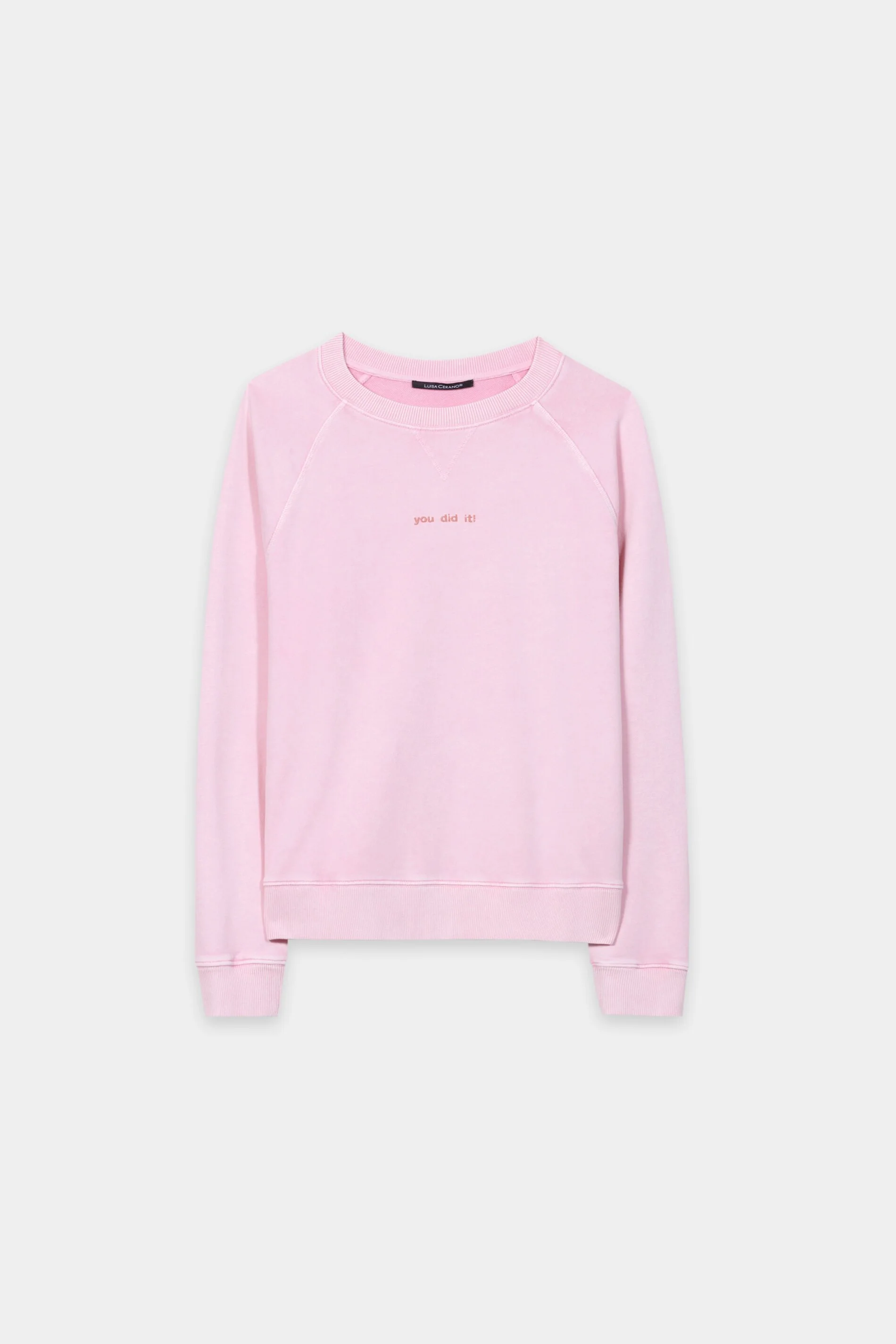 Baumwoll-Sweatshirt - creamy blush - mit Stickerei / Straß - Image 5