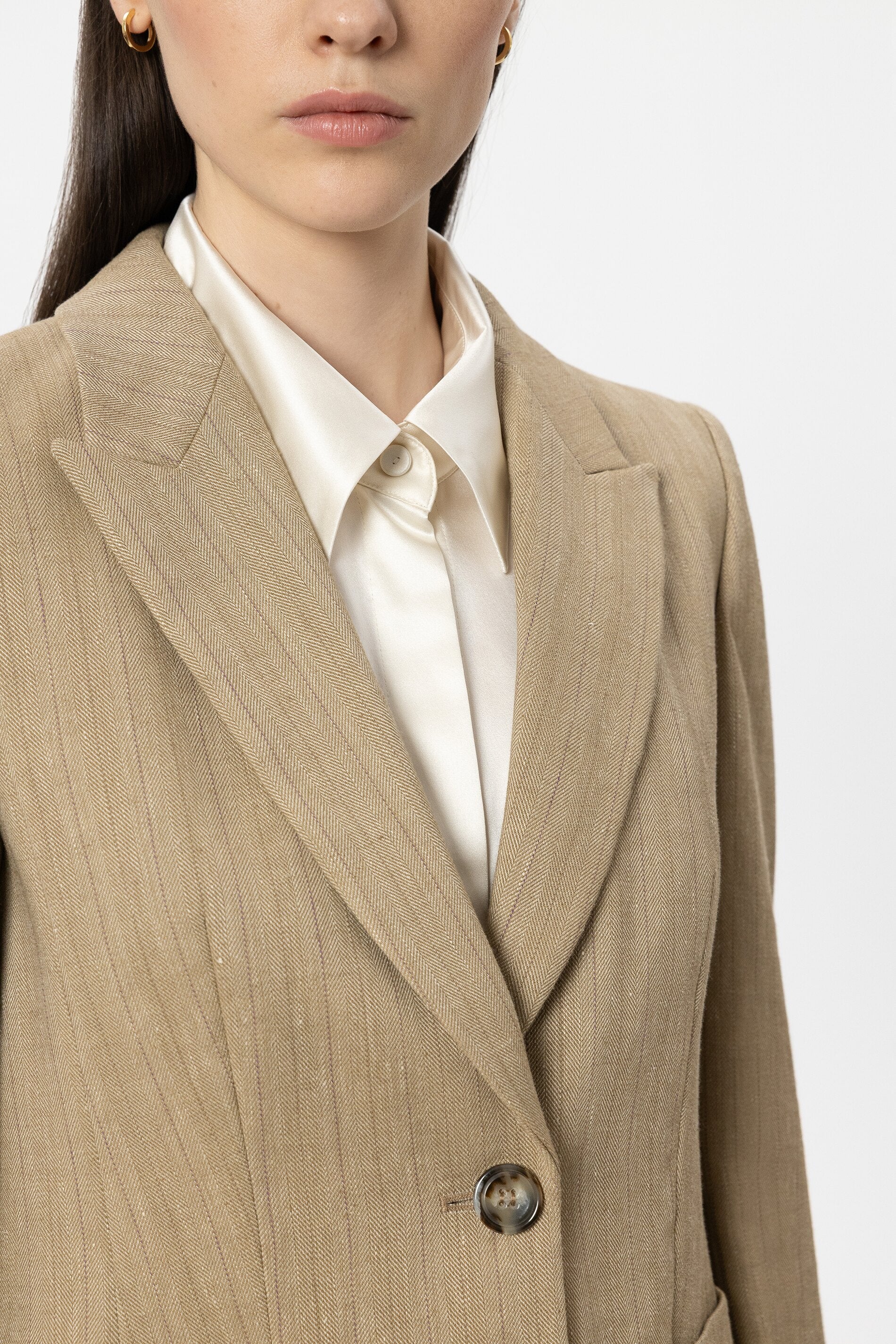 Blazer aus Leinen-Mix - sand - Standard - Image 4