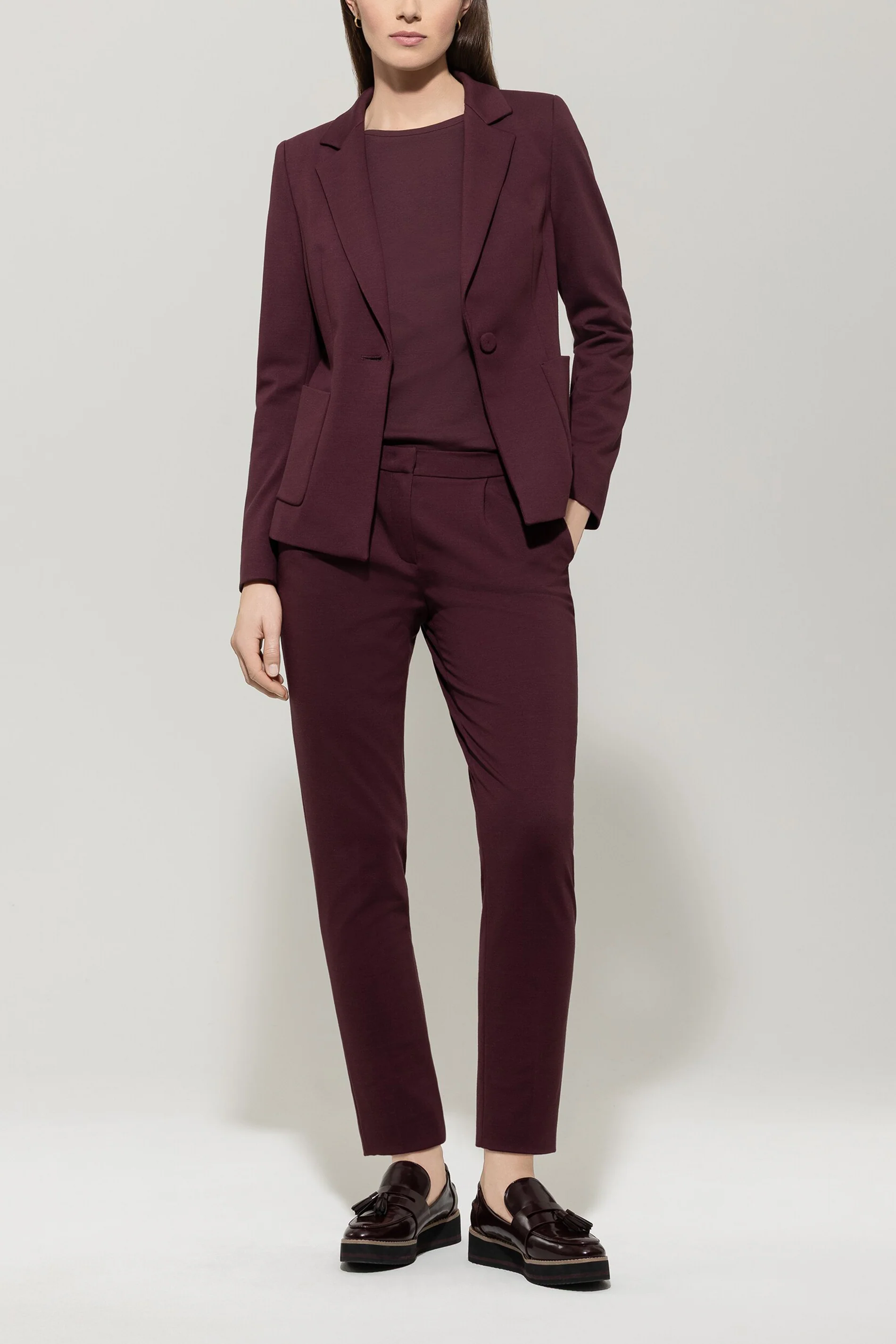 Blazer aus Punto-Milano - burgundy - Standard