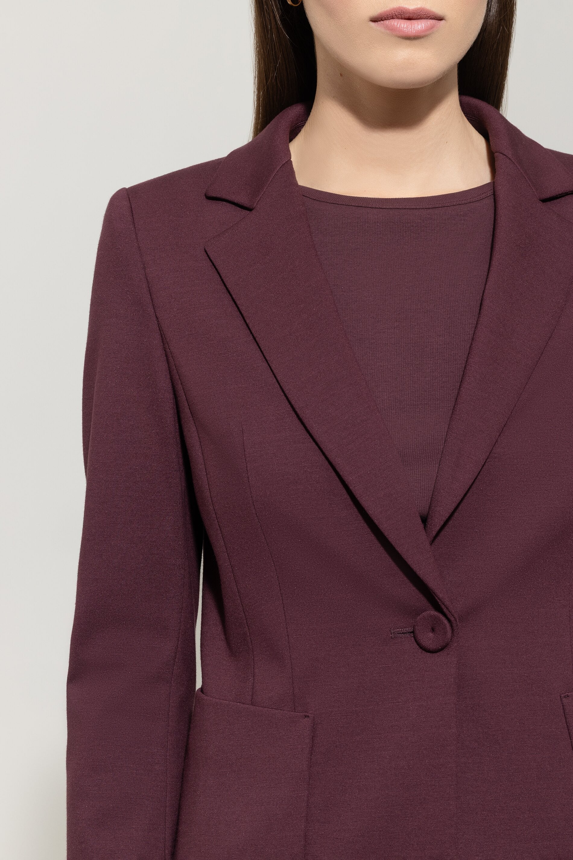 Blazer aus Punto-Milano - burgundy - Standard - Image 4