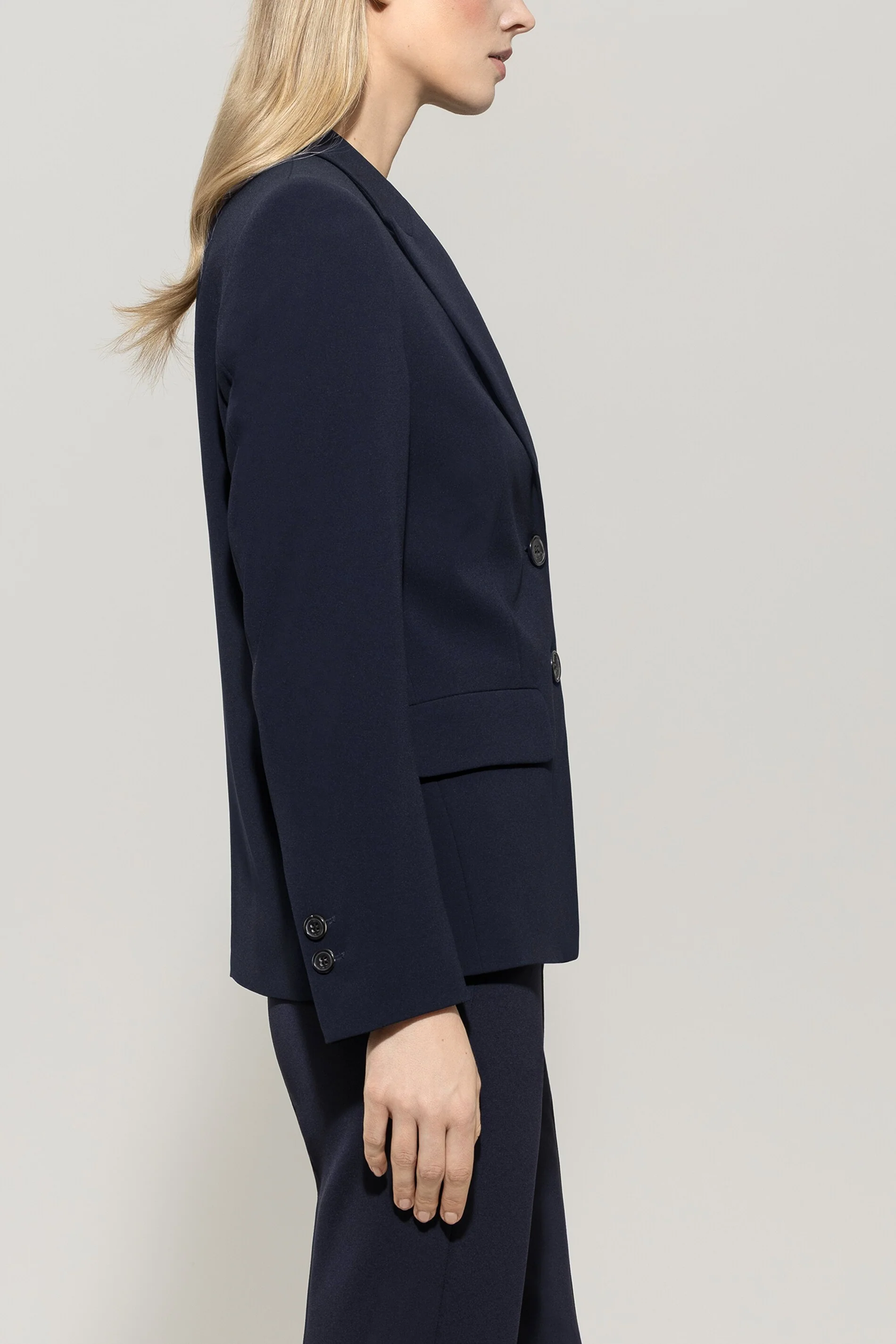 Blazer aus Techno-Sablé - dark navy - Standard - Image 2