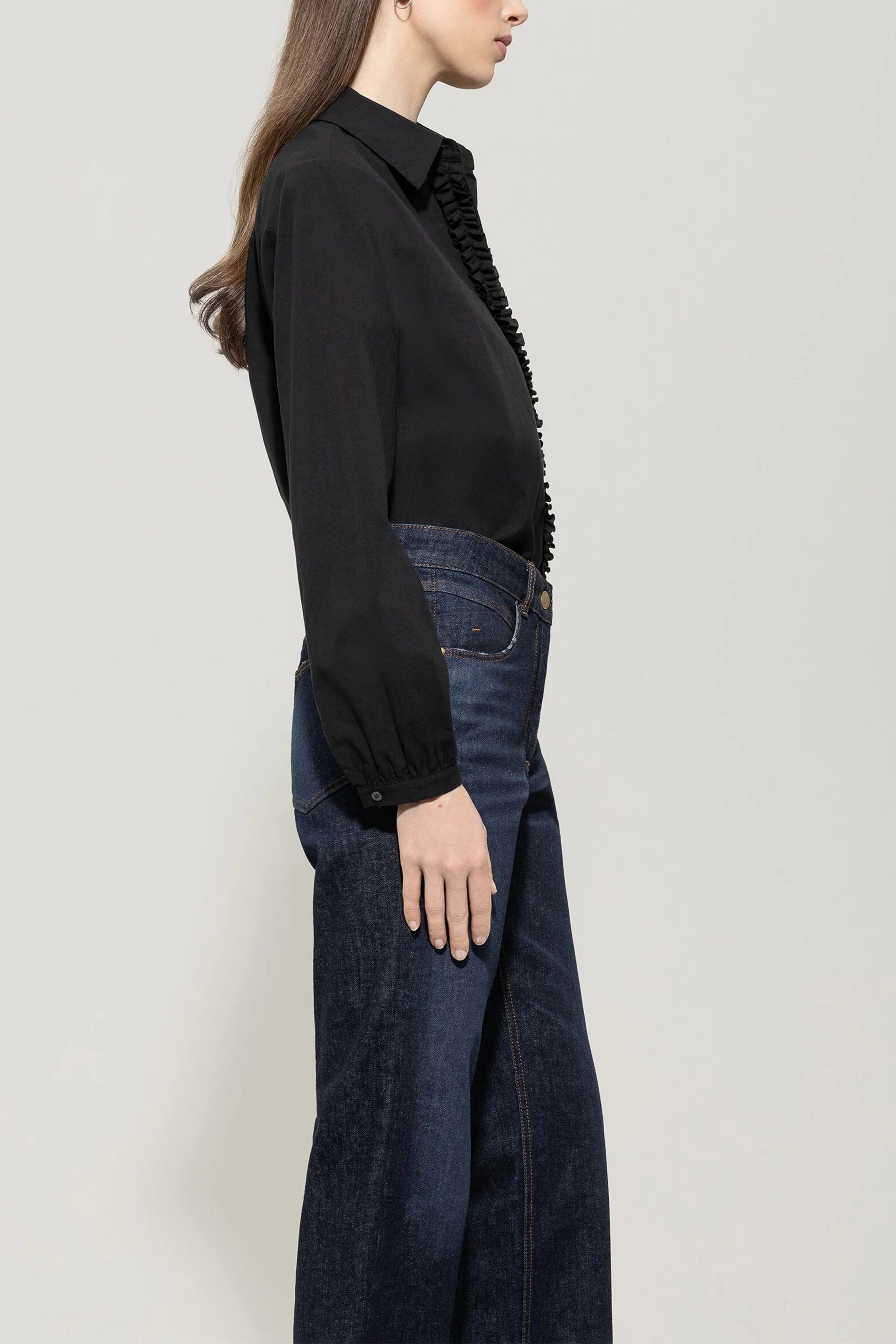 Bluse aus Baumwoll-Voile - deep black - Standard - Image 2
