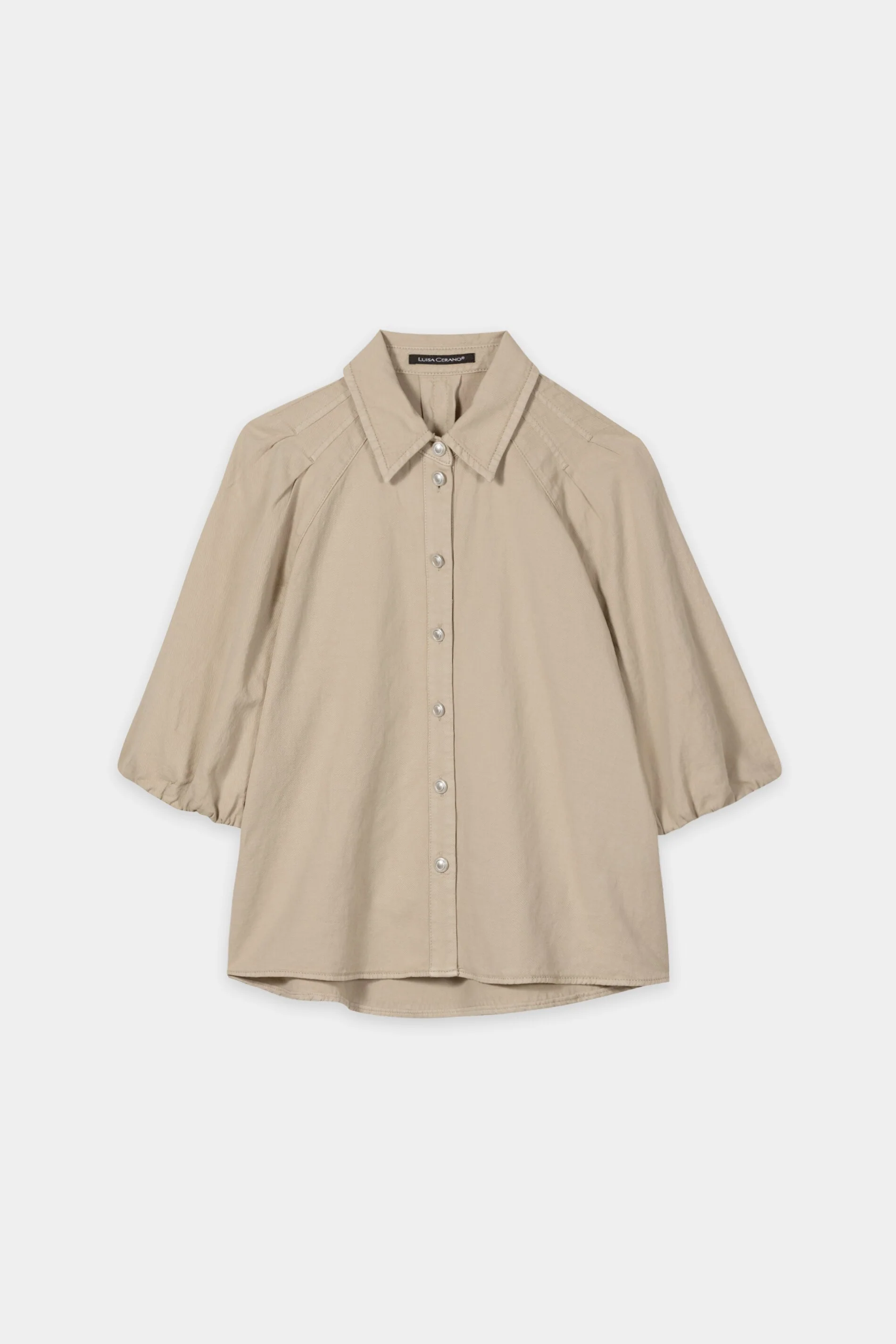 Bluse aus Leinen-Mix - sand - Standard - Image 5