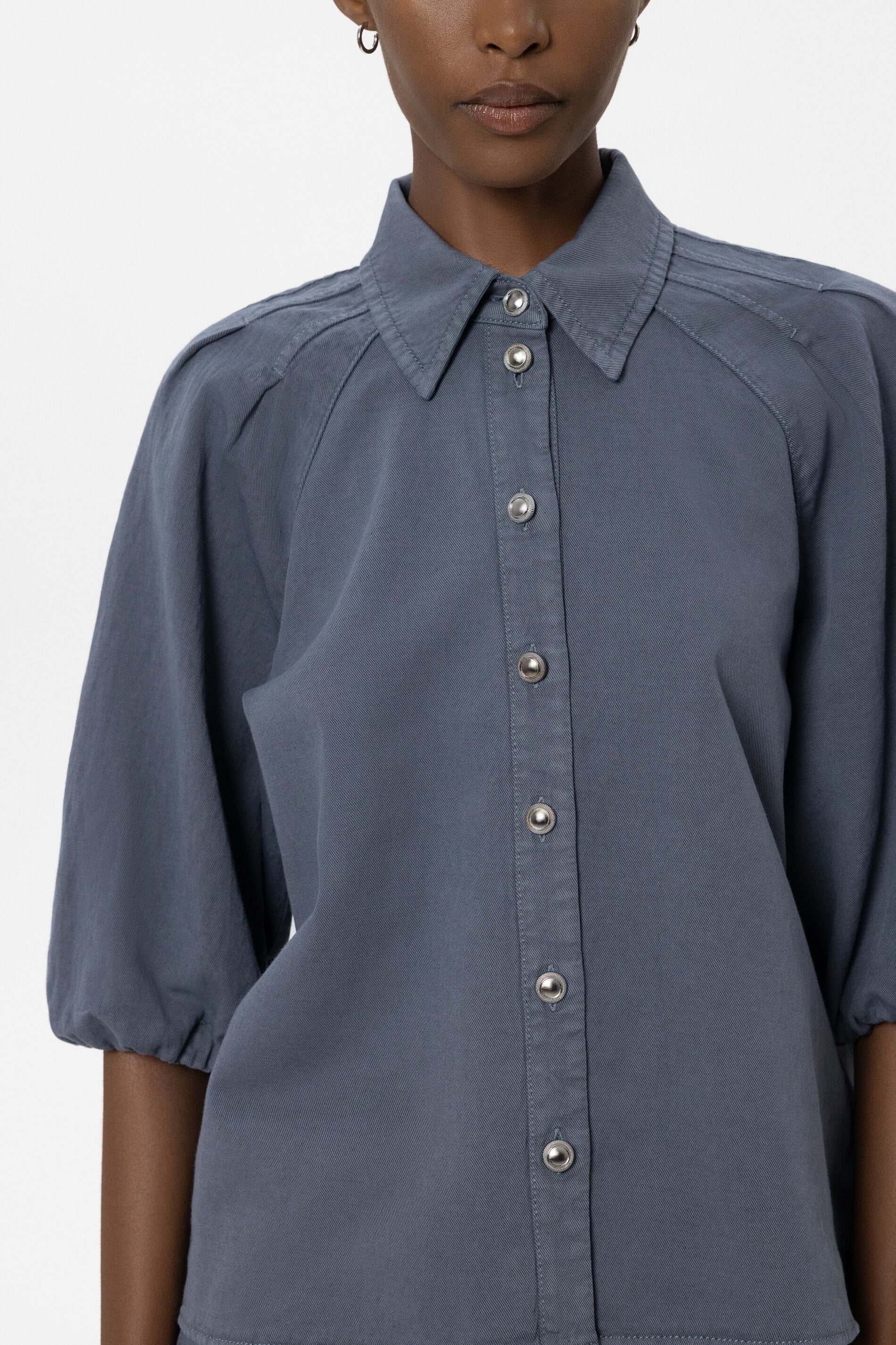 Bluse aus Leinen-Mix - tinted blue - Standard - Image 4