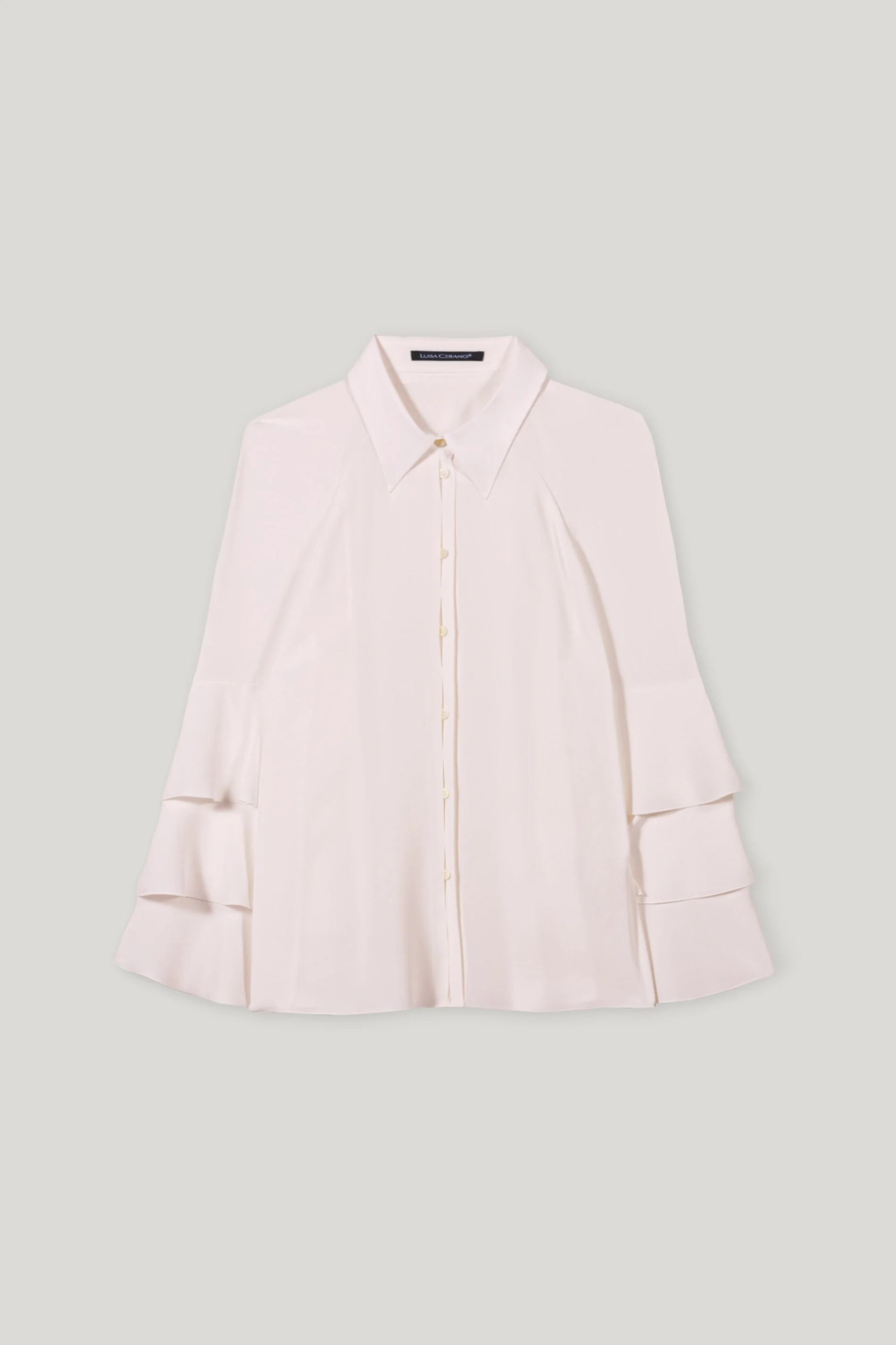 Bluse aus Seiden-Mix - creamy powder - Standard - Image 5