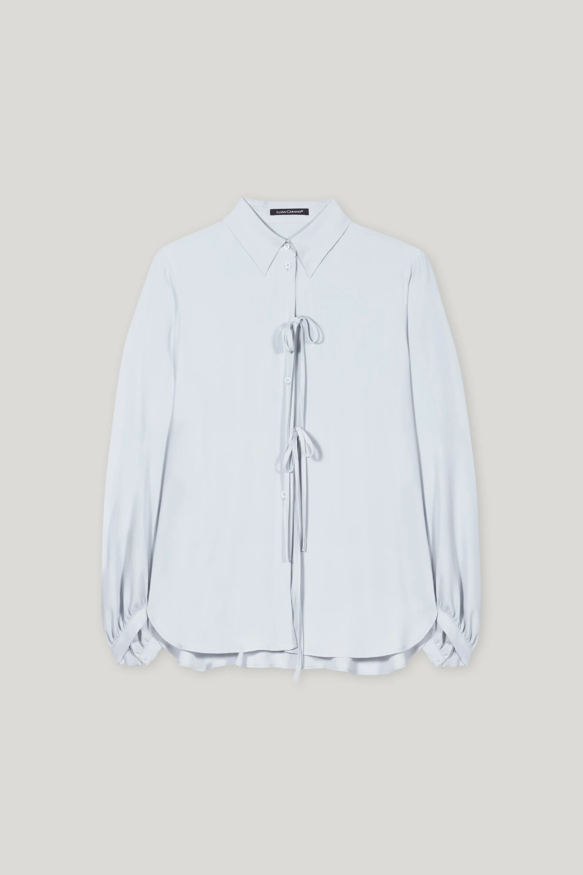 Bluse aus Seiden-Mix - light blue - Standard - Image 5