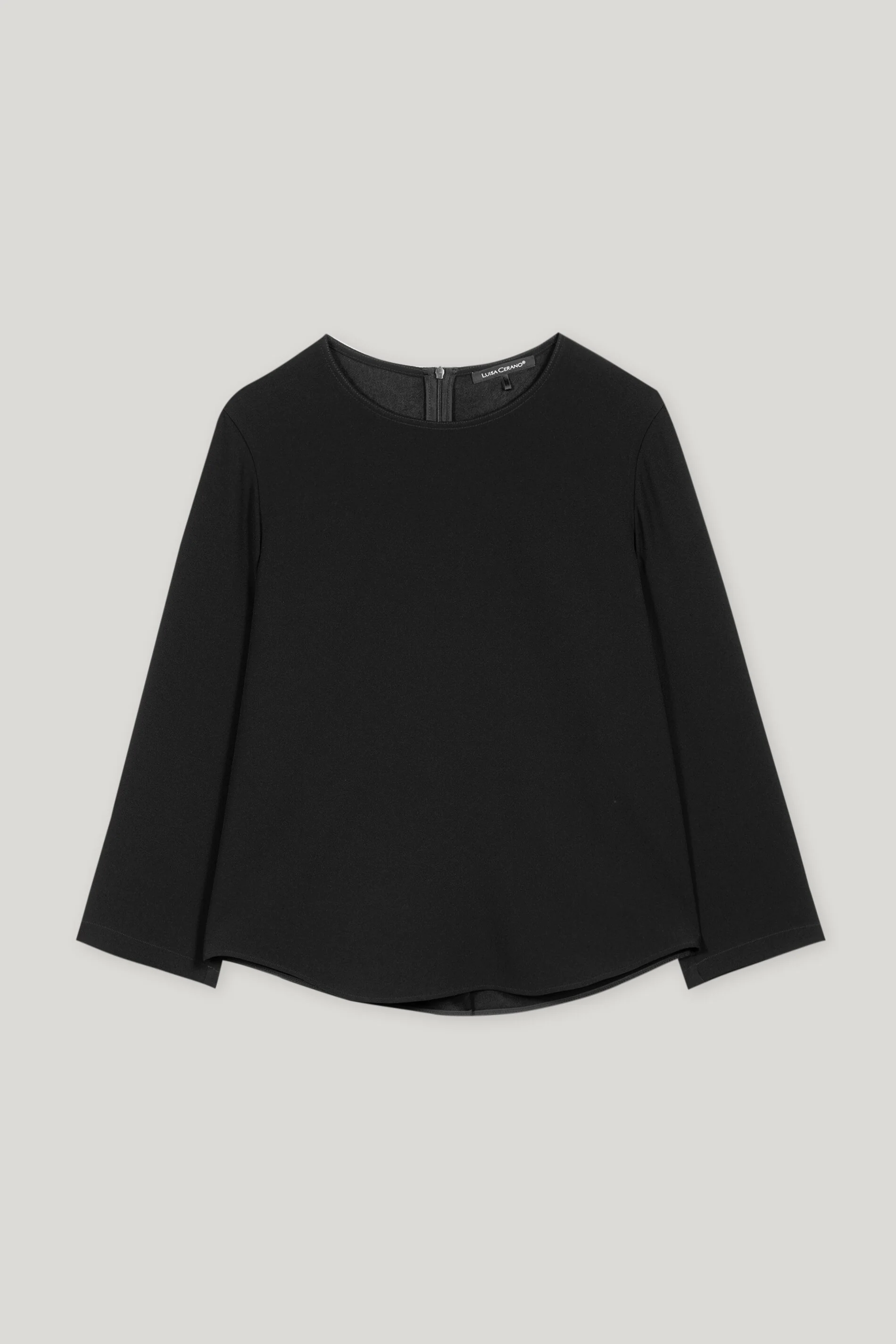 Bluse aus Techno-Sablé - deep black - Standard - Image 5