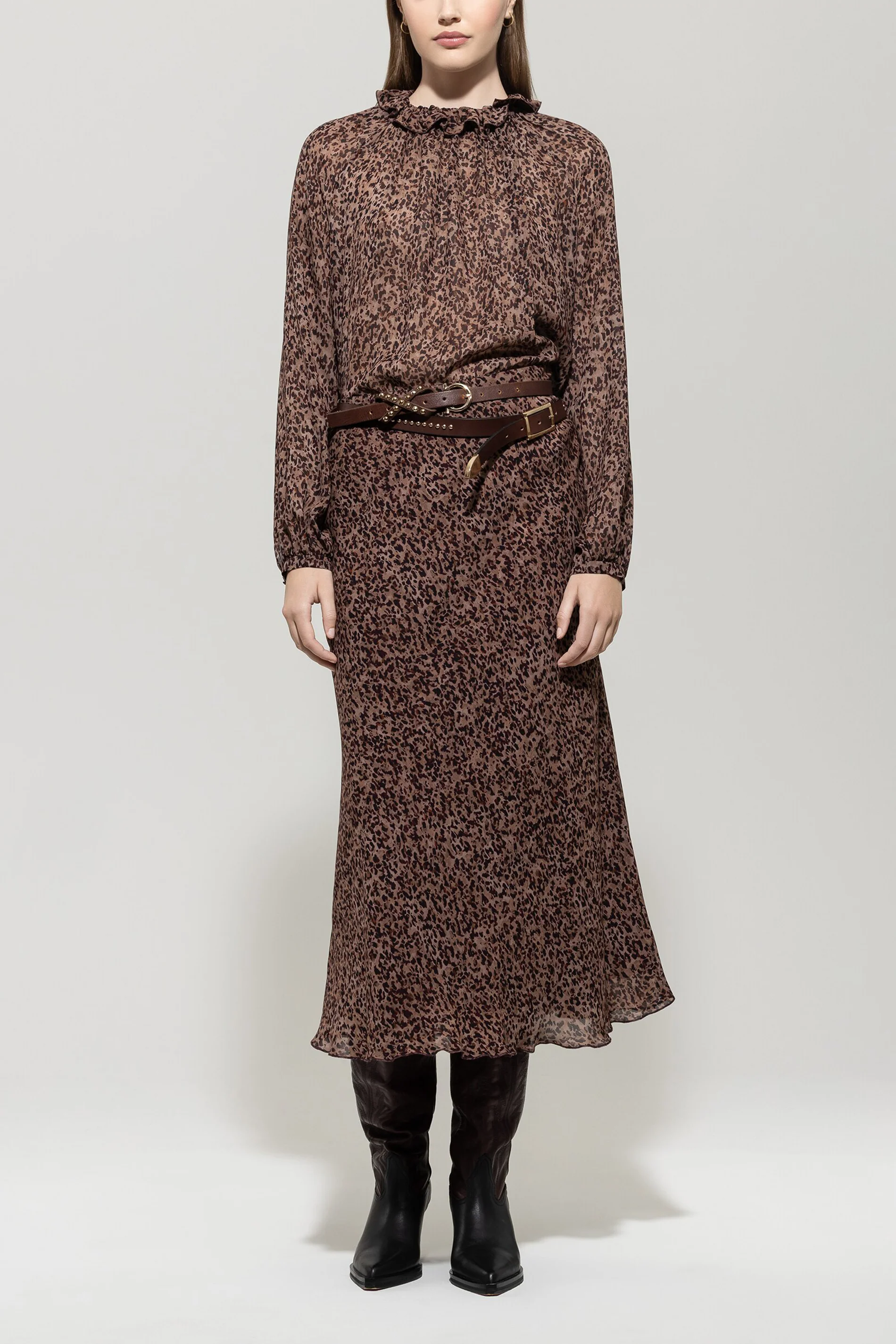 Bluse mit Animal-Print - multi - Standard