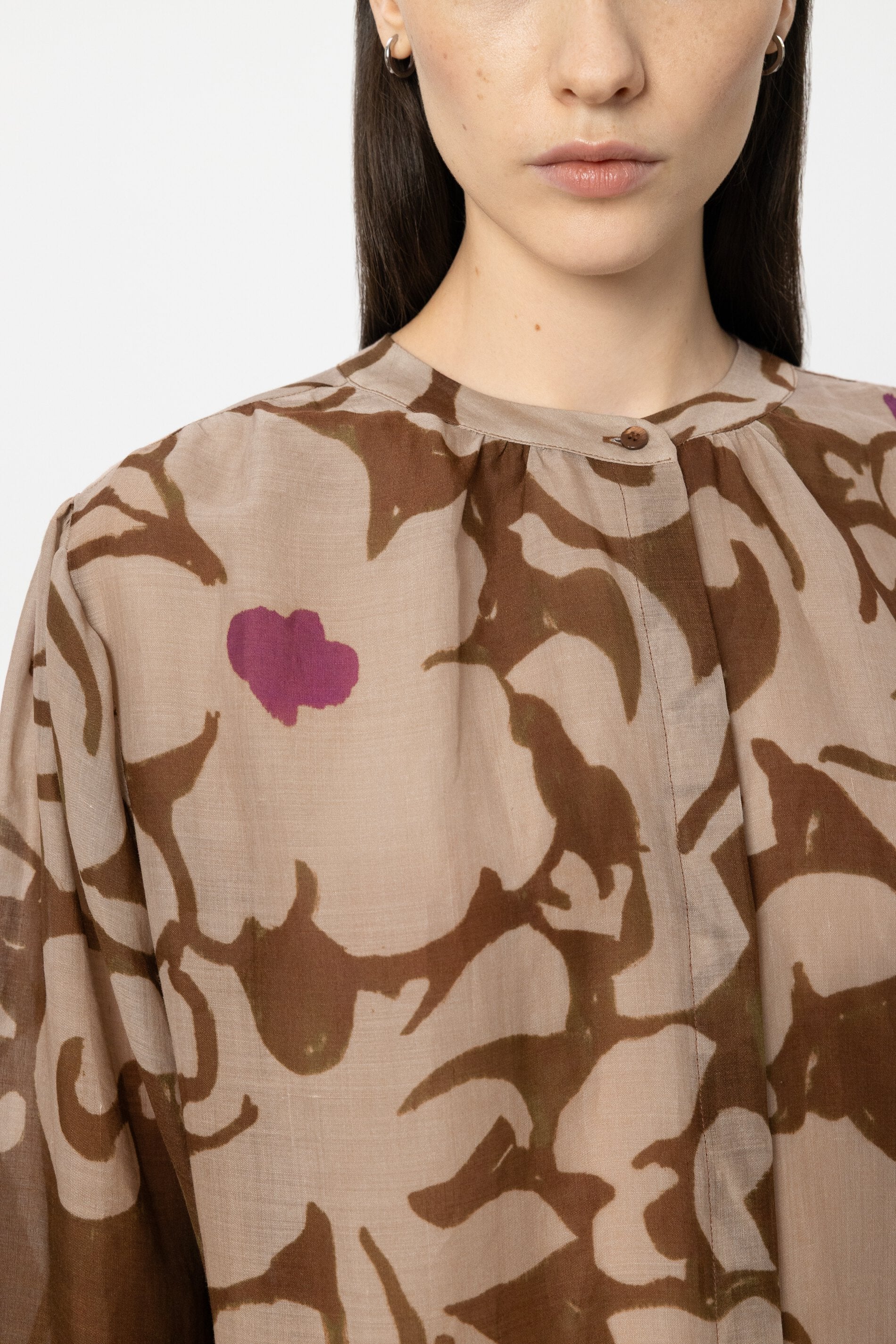 Bluse mit Flower-Print - light terracotta / multi - Standard - Image 4