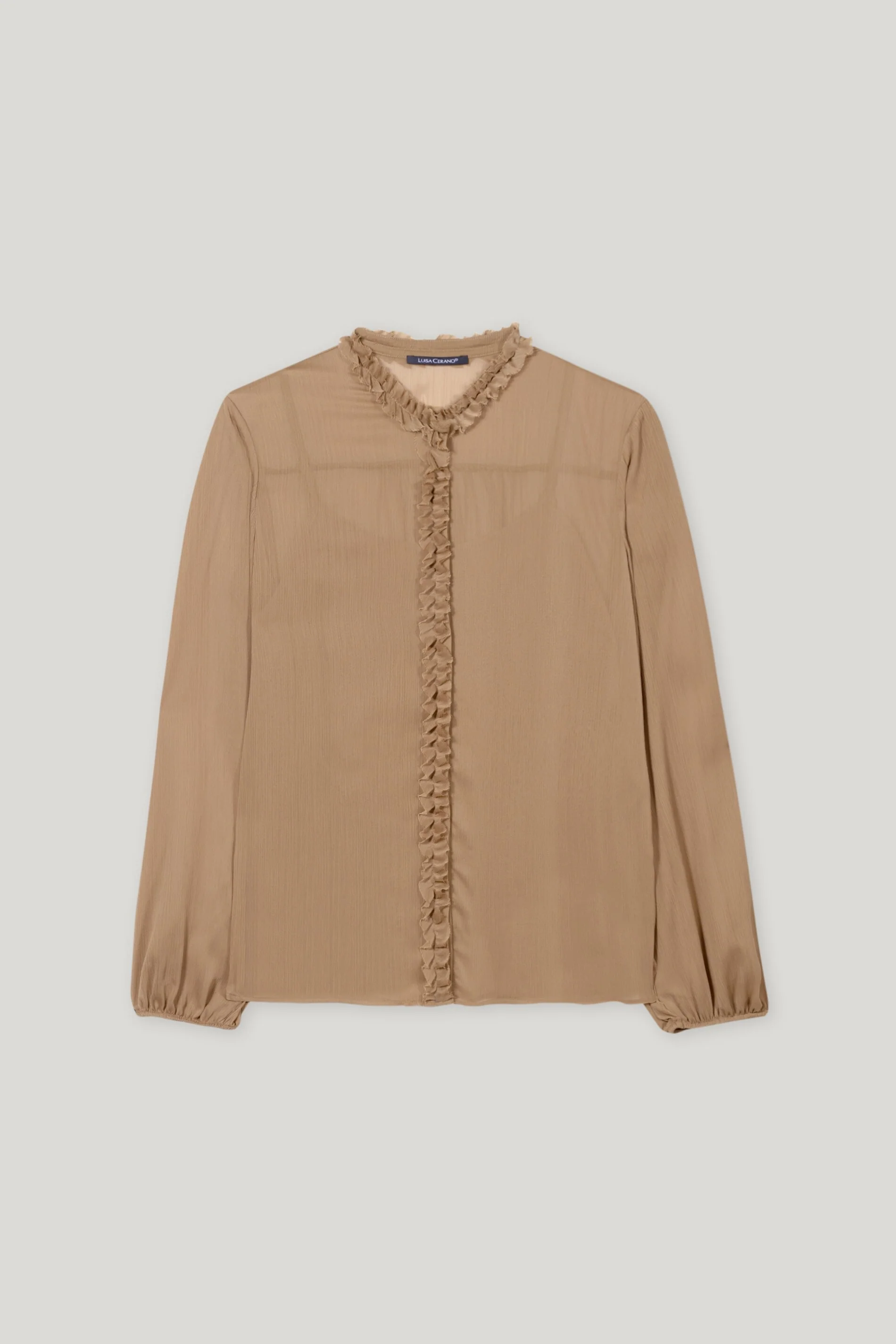 Bluse mit Rüschen-Details - hanf - mit Top - Image 5