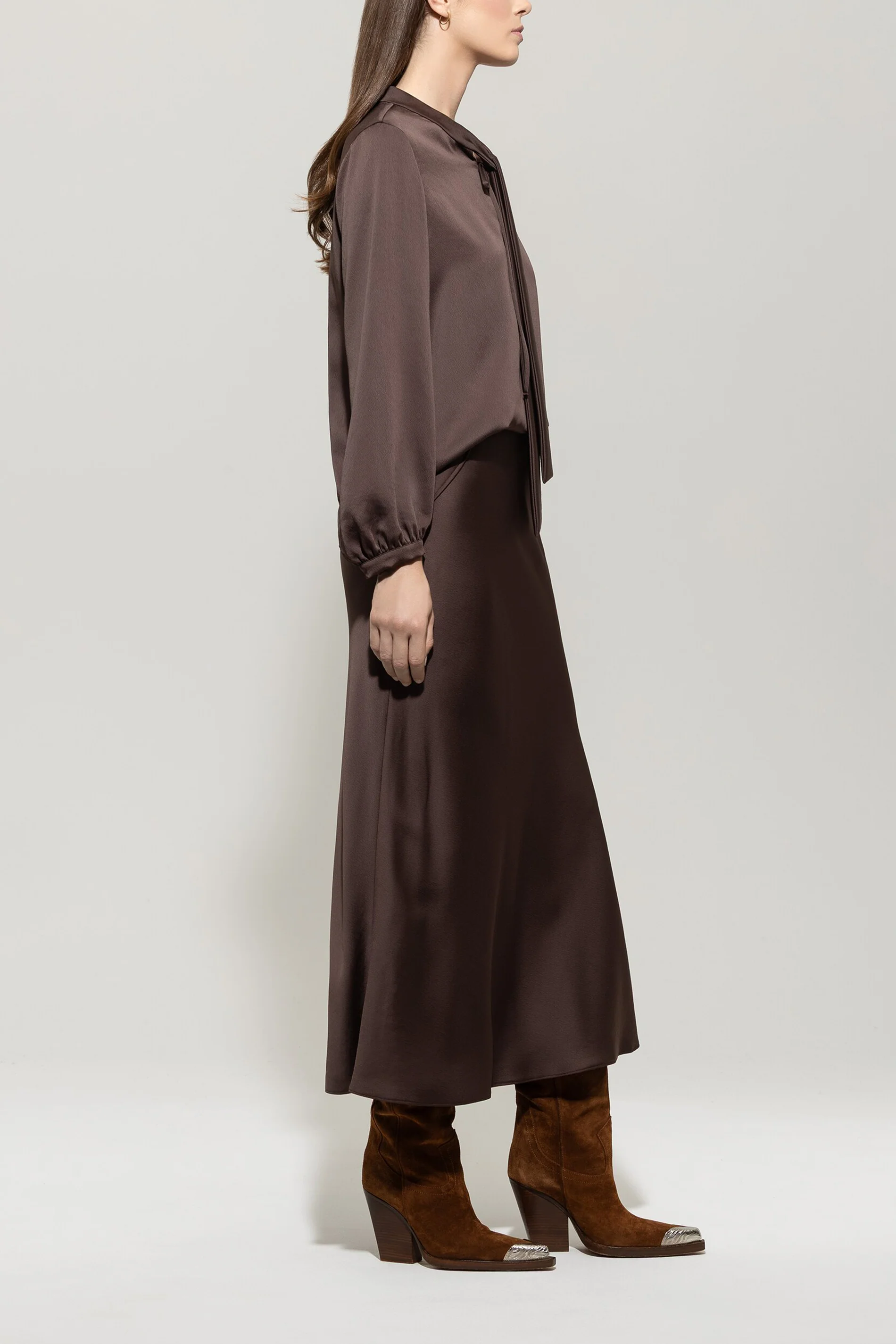 Bluse mit Schluppendetails - espresso - Standard - Image 2