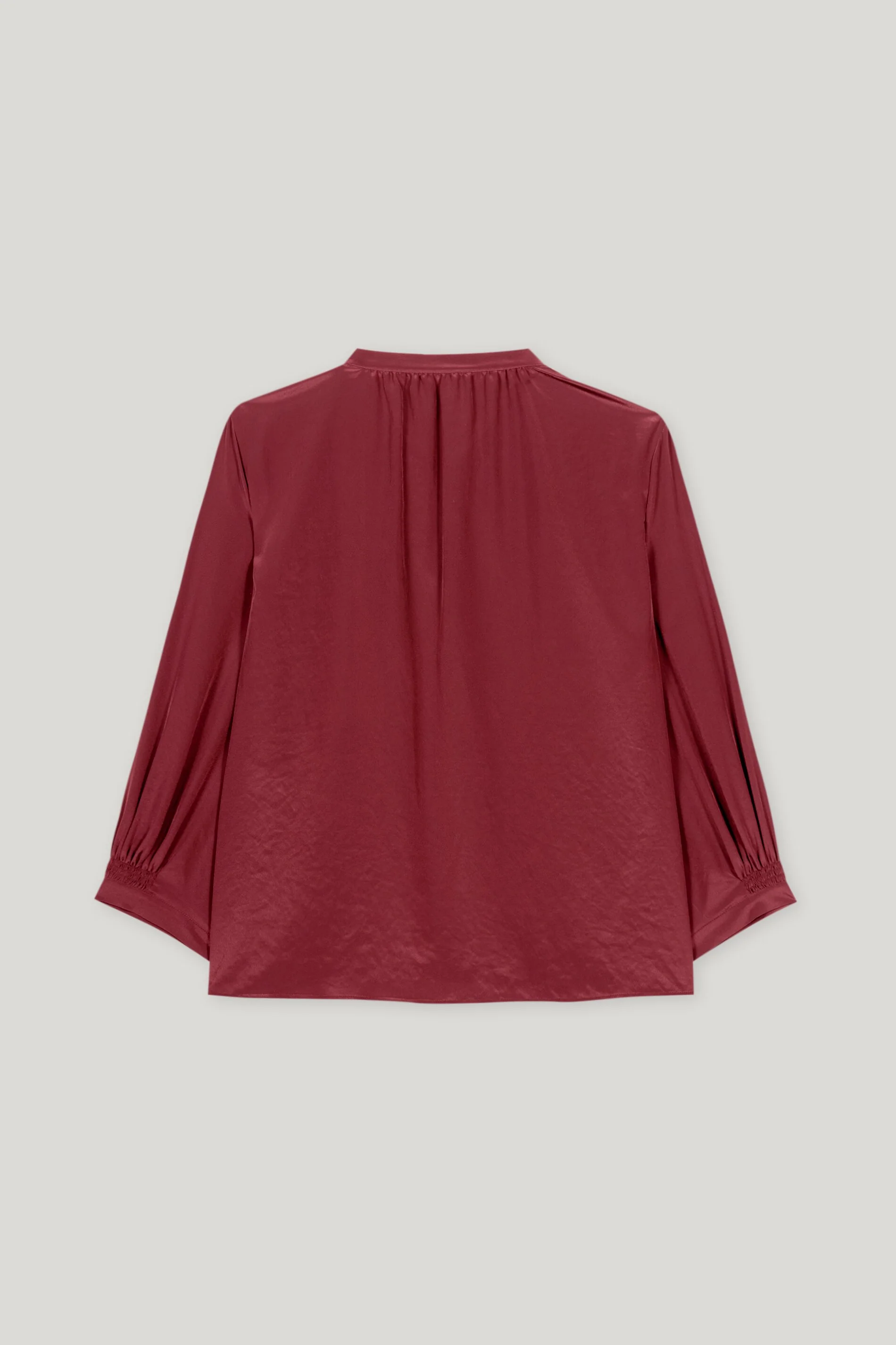 Bluse mit Smokdetail - berry red - Standard - Image 6