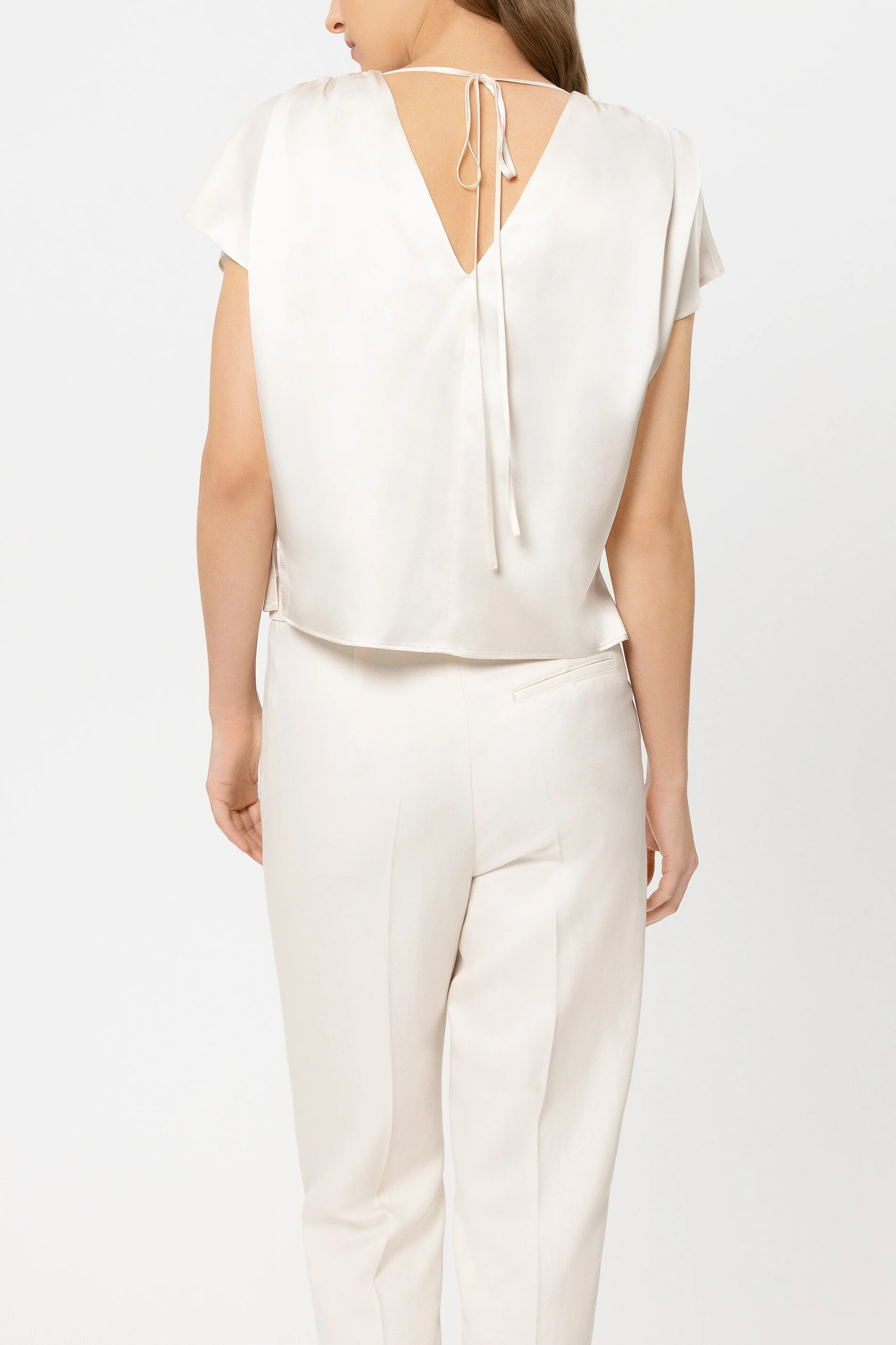 Blusenshirt aus Seide - cream - Standard - Image 3