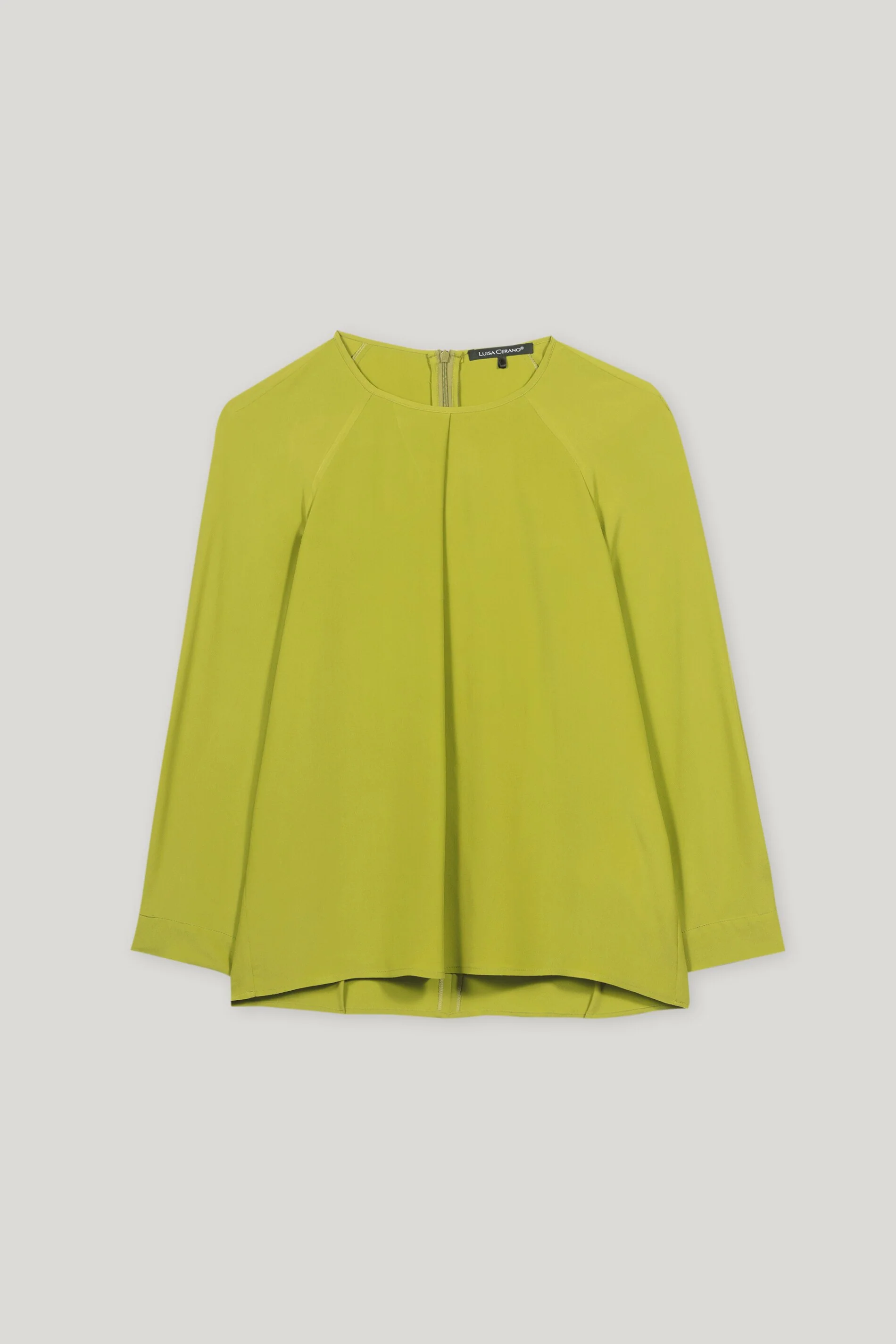 Blusenshirt aus Seiden-Mix - acid green - Standard - Image 5