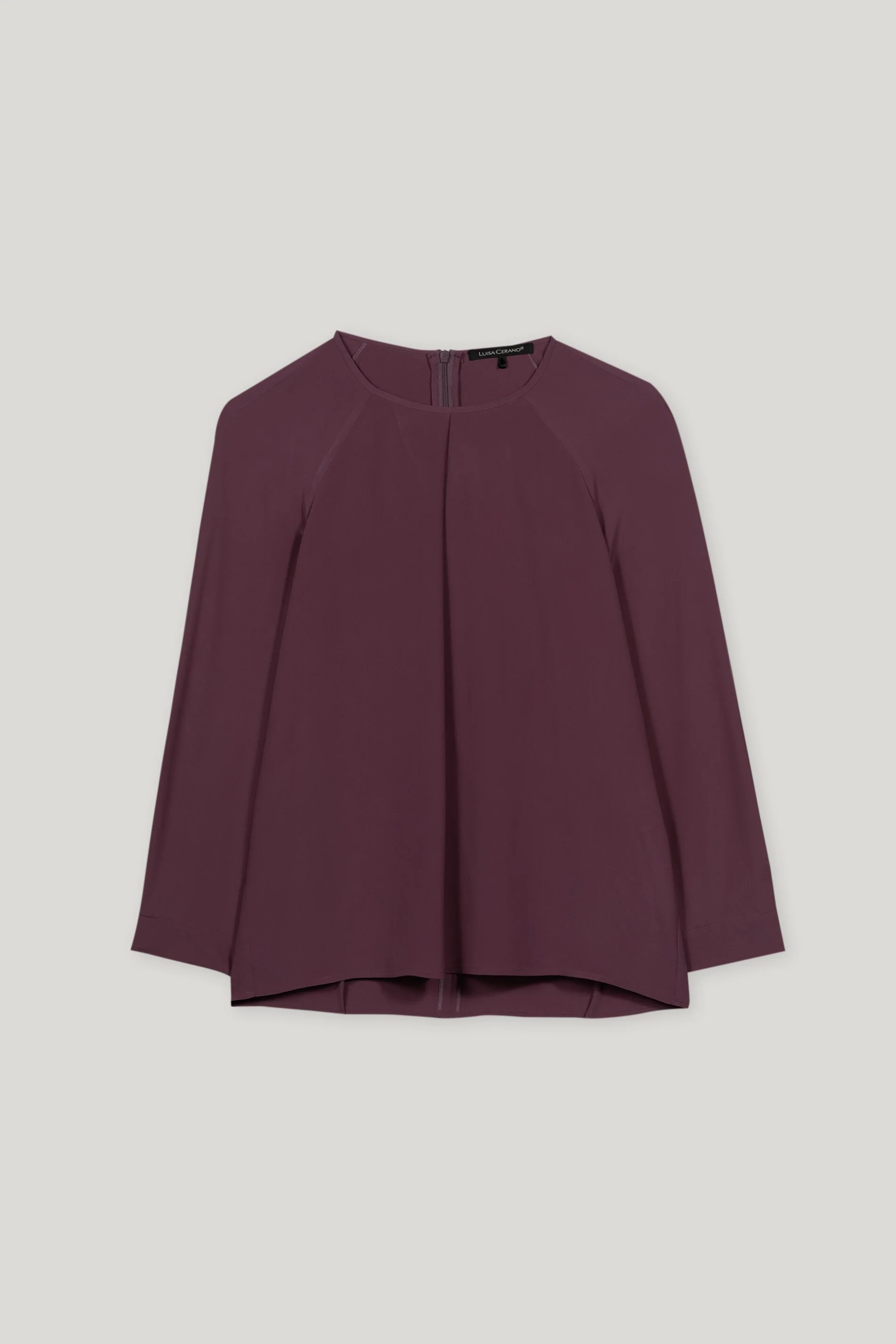 Blusenshirt aus Seiden-Mix - burgundy - Standard - Image 5