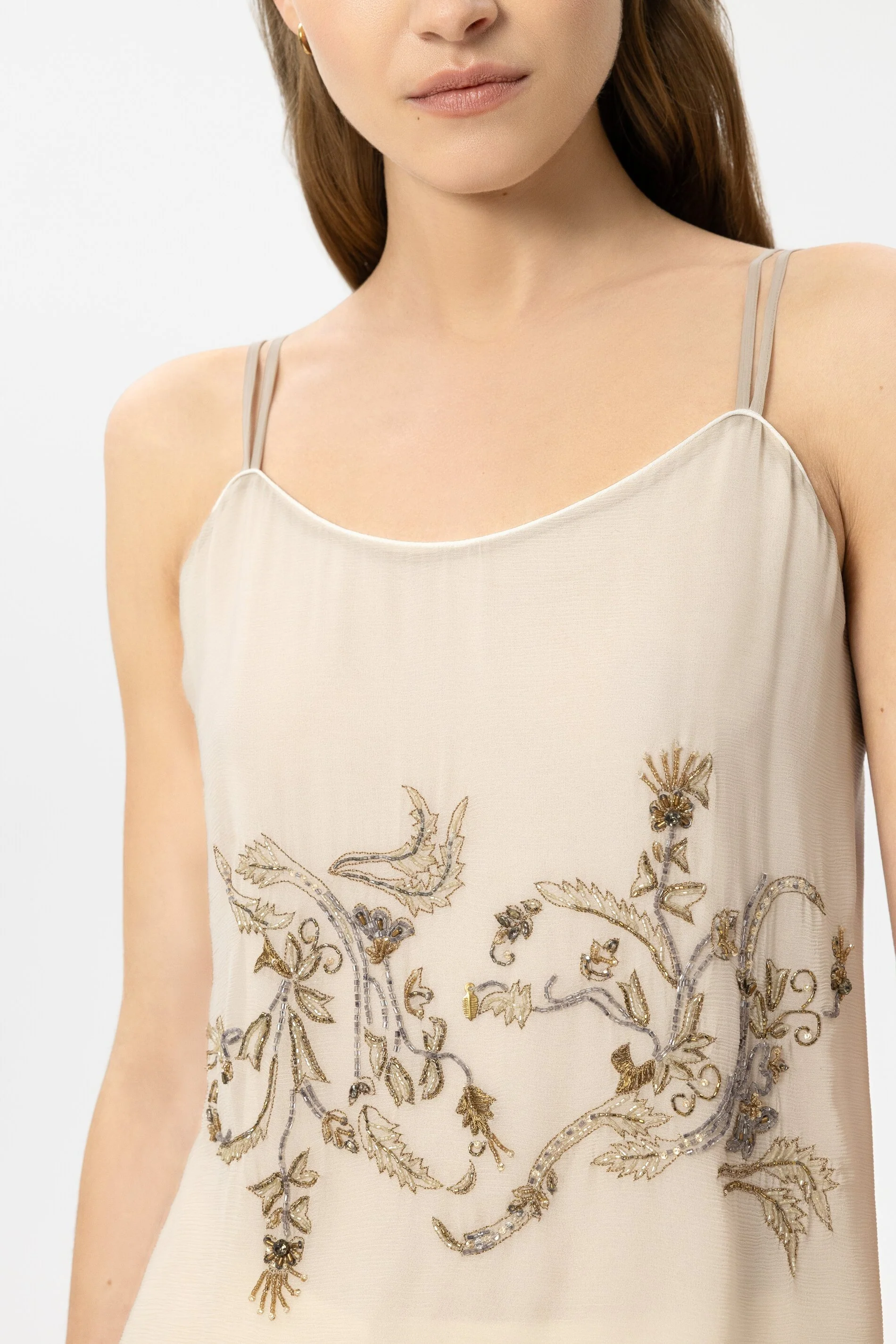 Blusentop mit Stickerei - beige - Standard - Image 4