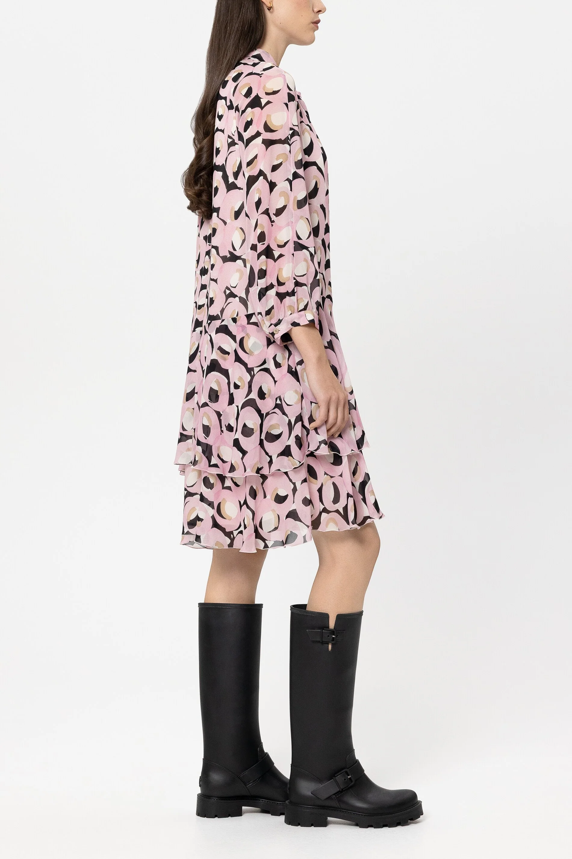 Boho-Kleid mit Retro-Print - creamy blush / black - Standard - Image 2