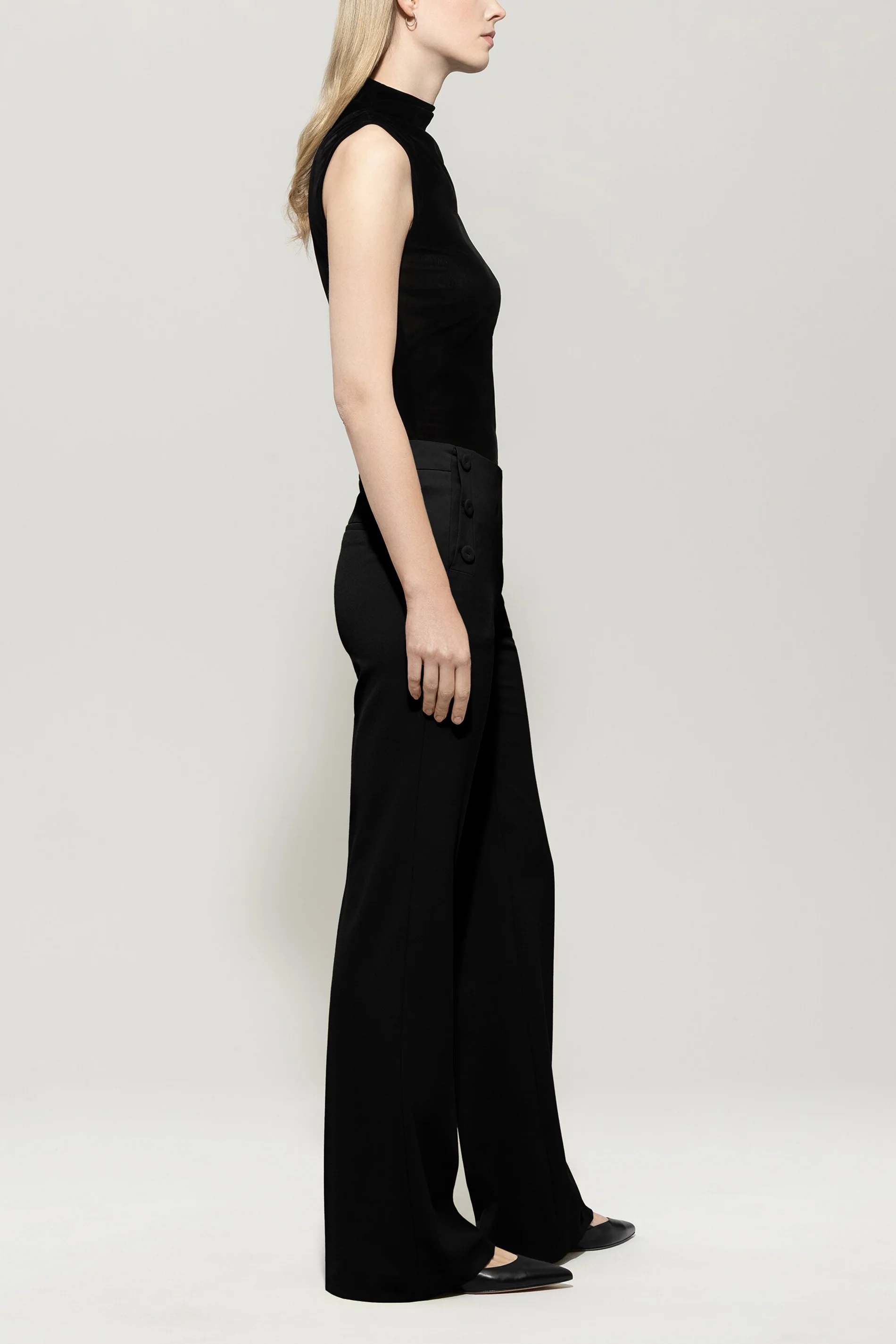 Bootcut sailor pants - deep black - standard - Image 2