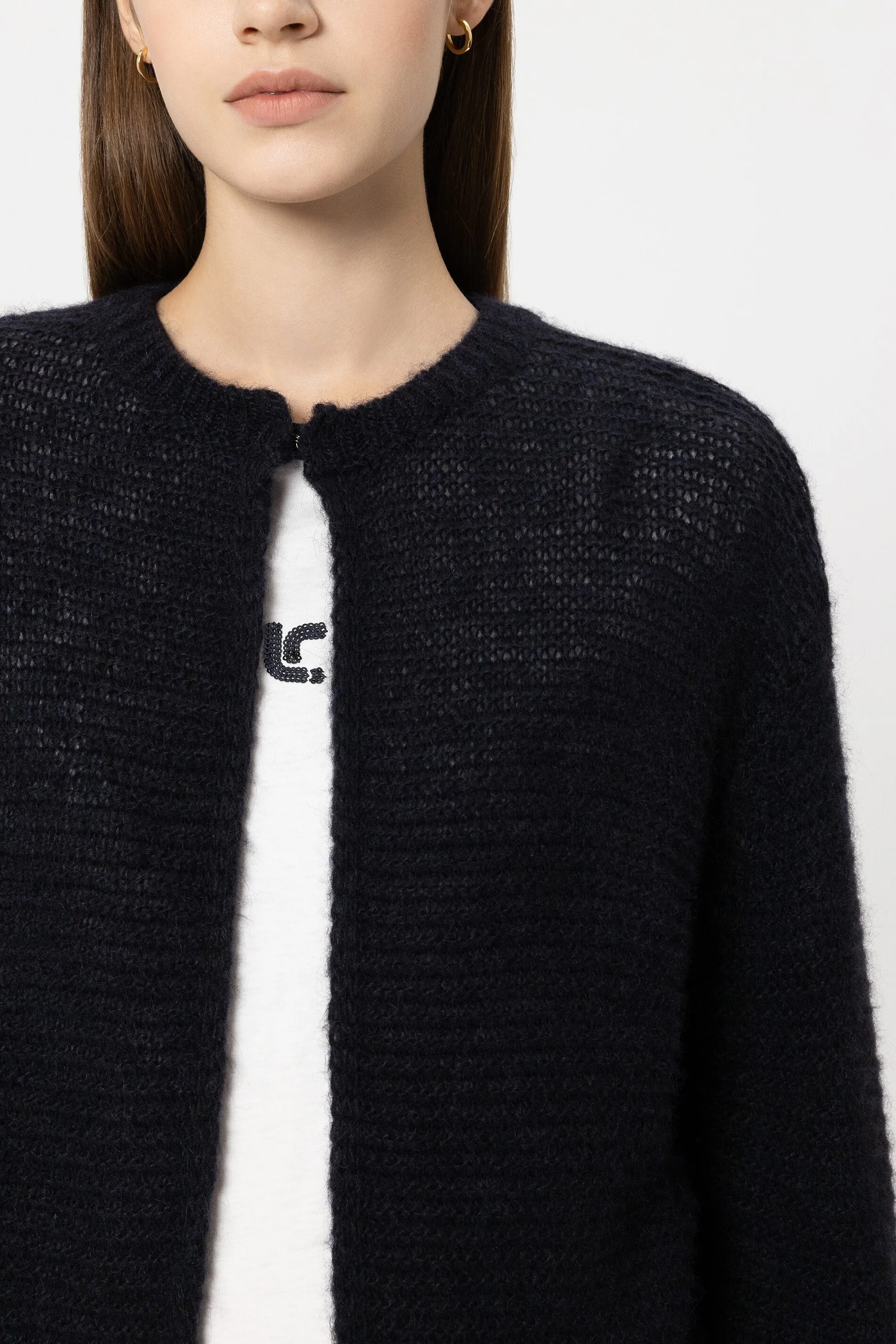 Cardigan aus Alpaka-Mix - navy blue - Standard - Image 4