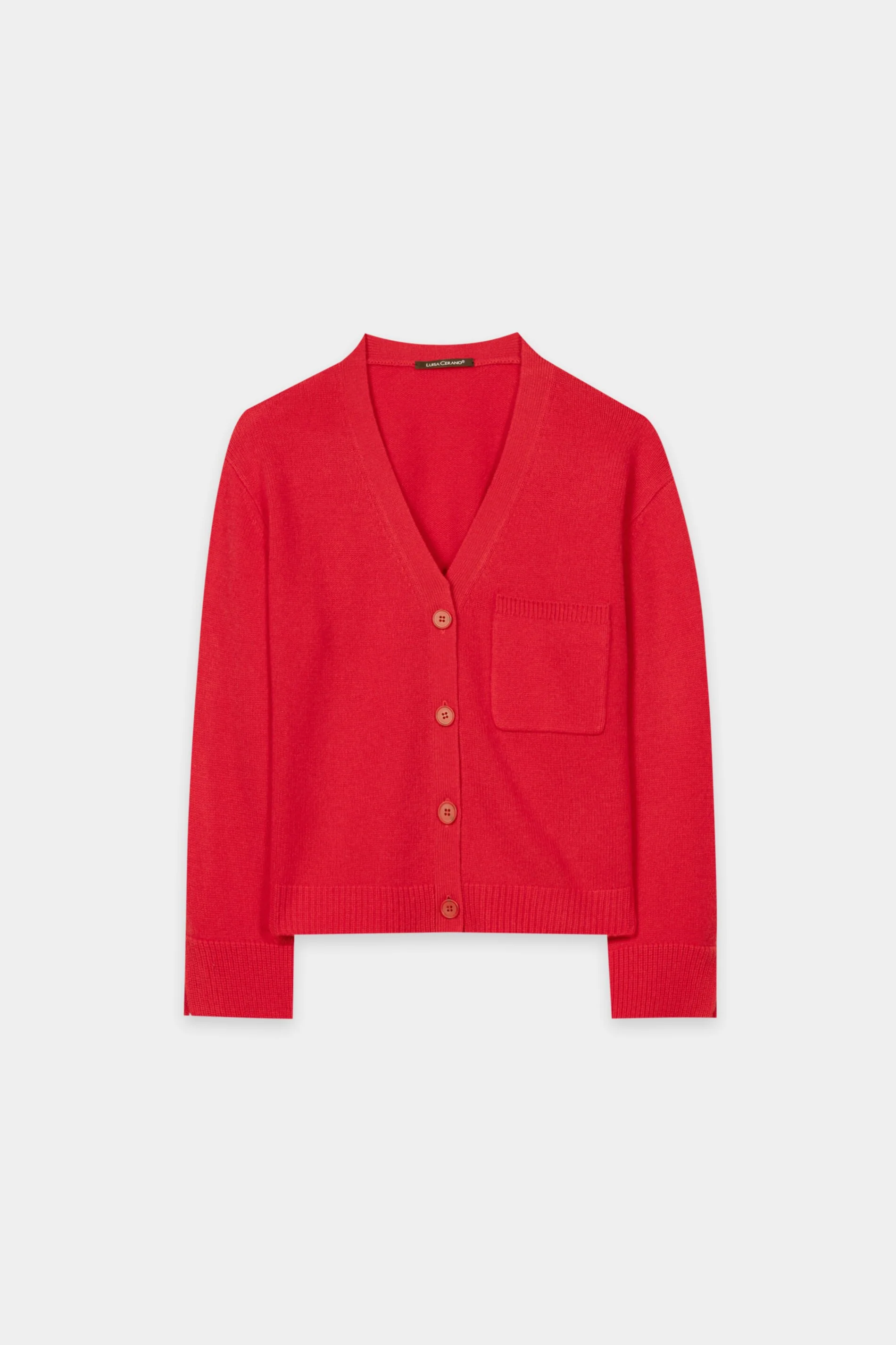 Cardigan aus Kaschmir-Mix - cherry red - Standard - Image 5