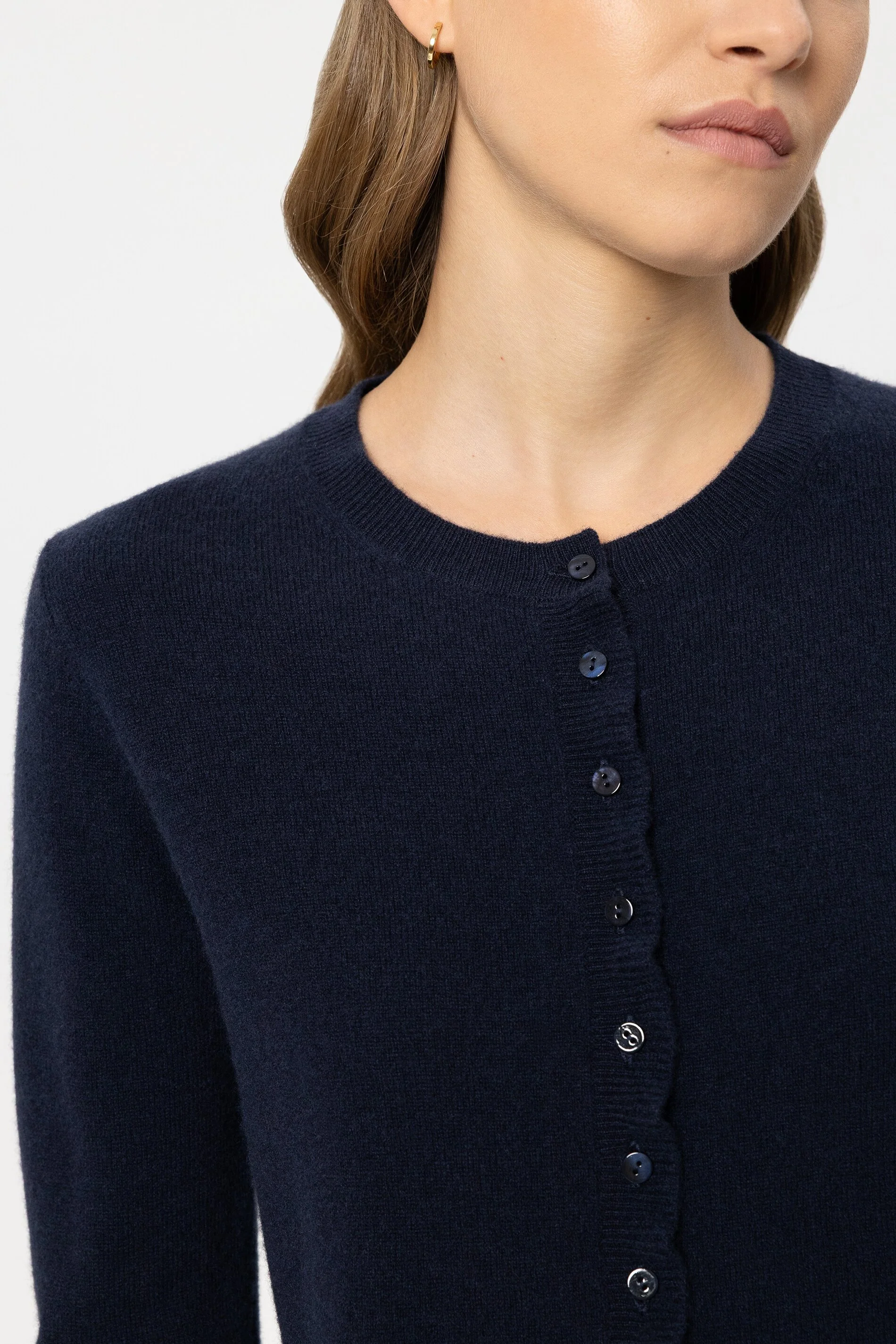 Cardigan aus Kaschmir-Mix - navy blue - Standard - Image 4