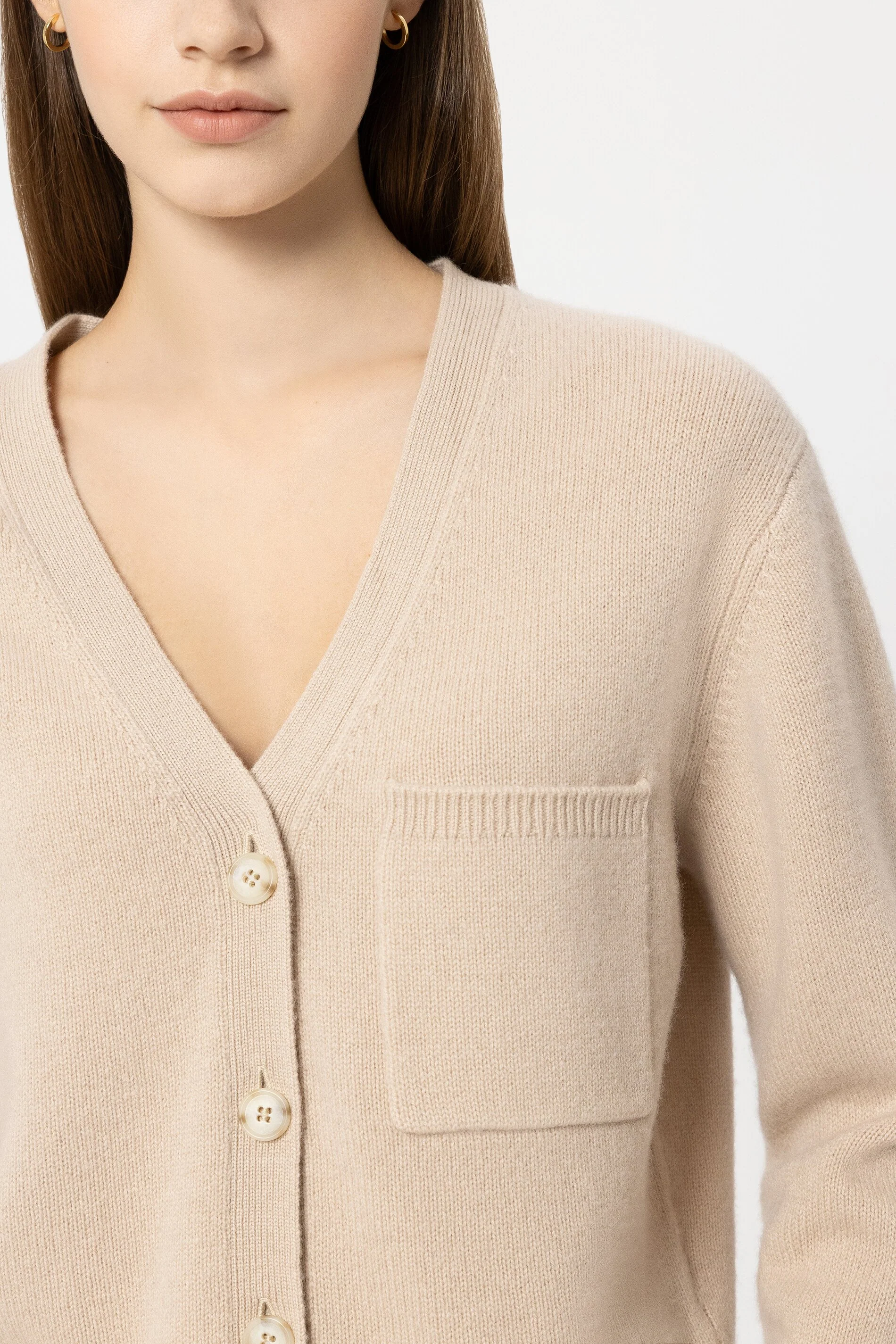 Cardigan aus Kaschmir-Mix - soft camel - Standard - Image 4