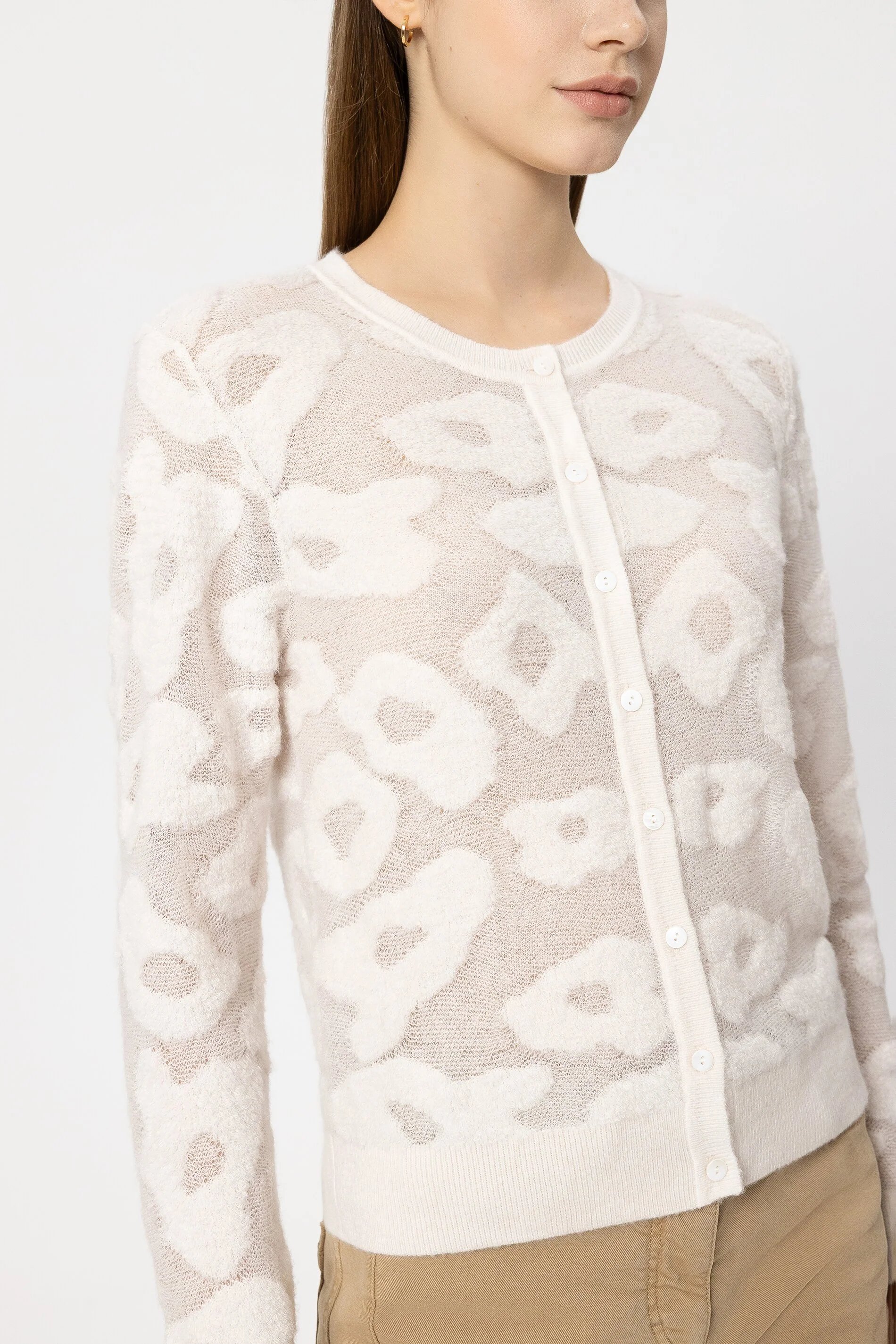 Cardigan mit Leo-Pattern - cream - Standard - Image 4
