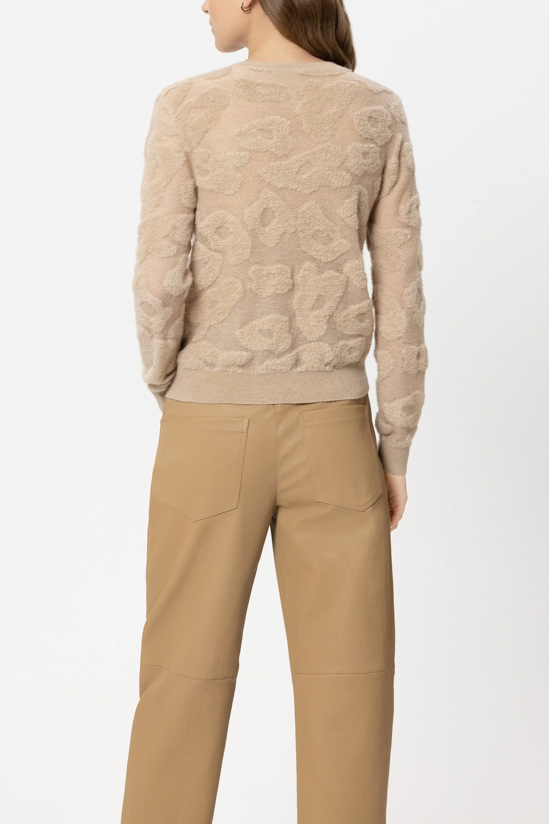 Cardigan mit Leo-Pattern - soft camel - Standard - Image 3