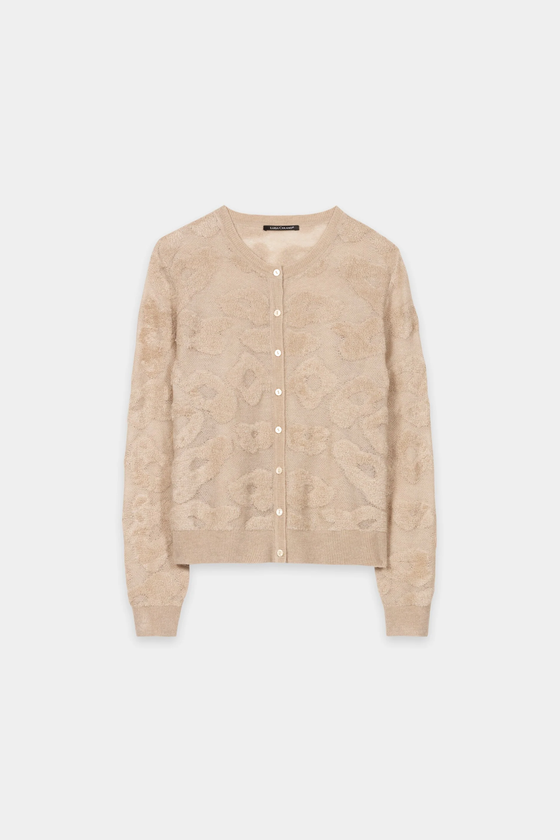 Cardigan mit Leo-Pattern - soft camel - Standard - Image 5