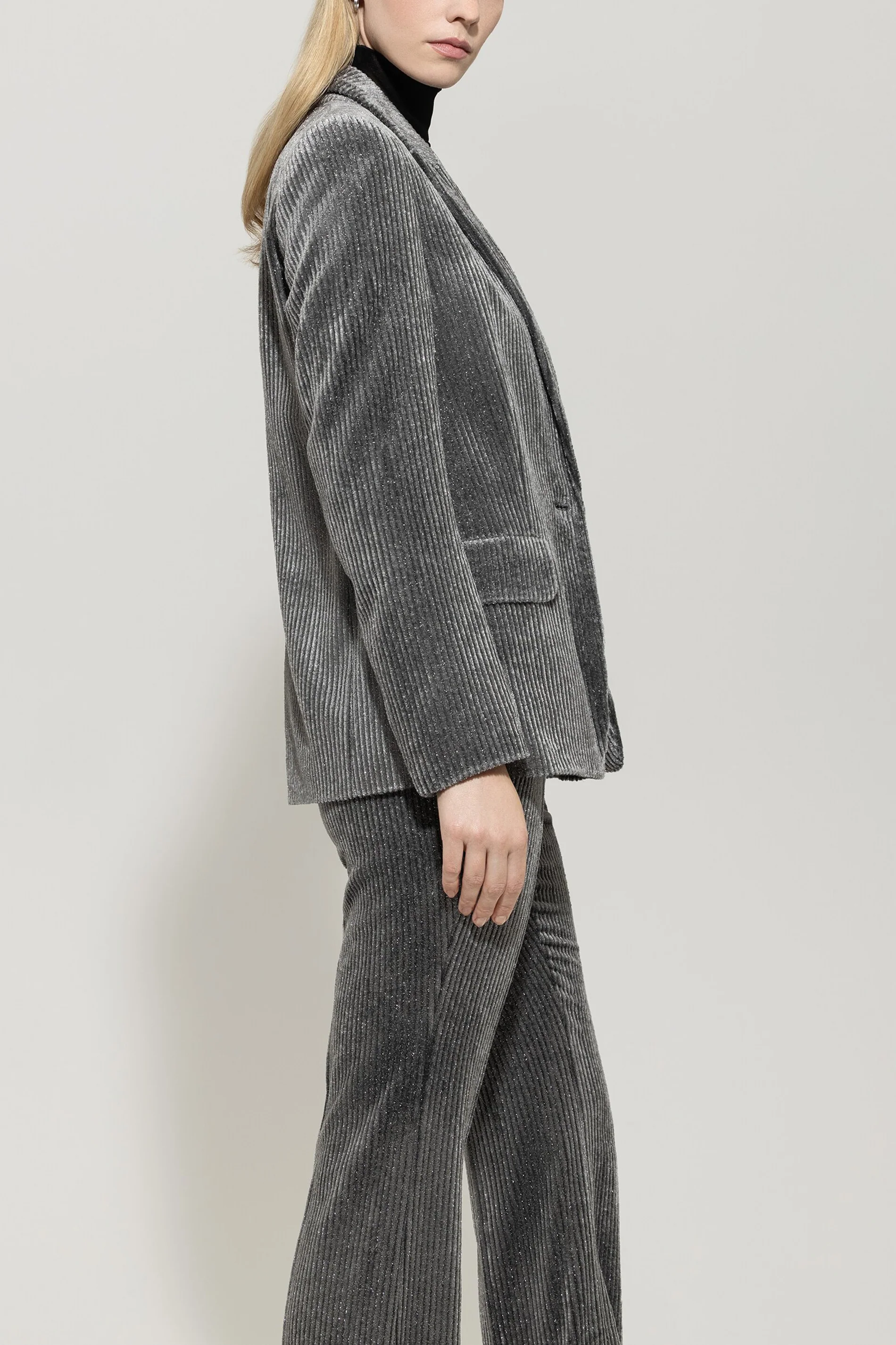 Cord-Blazer mit Glitzerdetails - urban grey - Standard - Image 2