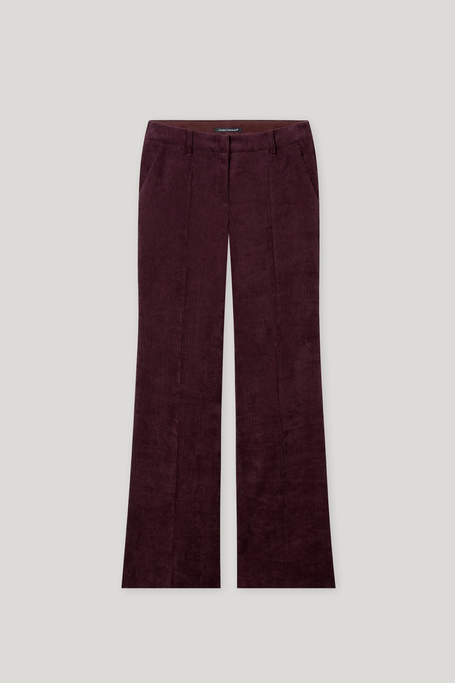 Corduroy flared pants - burgundy - standard - Image 5