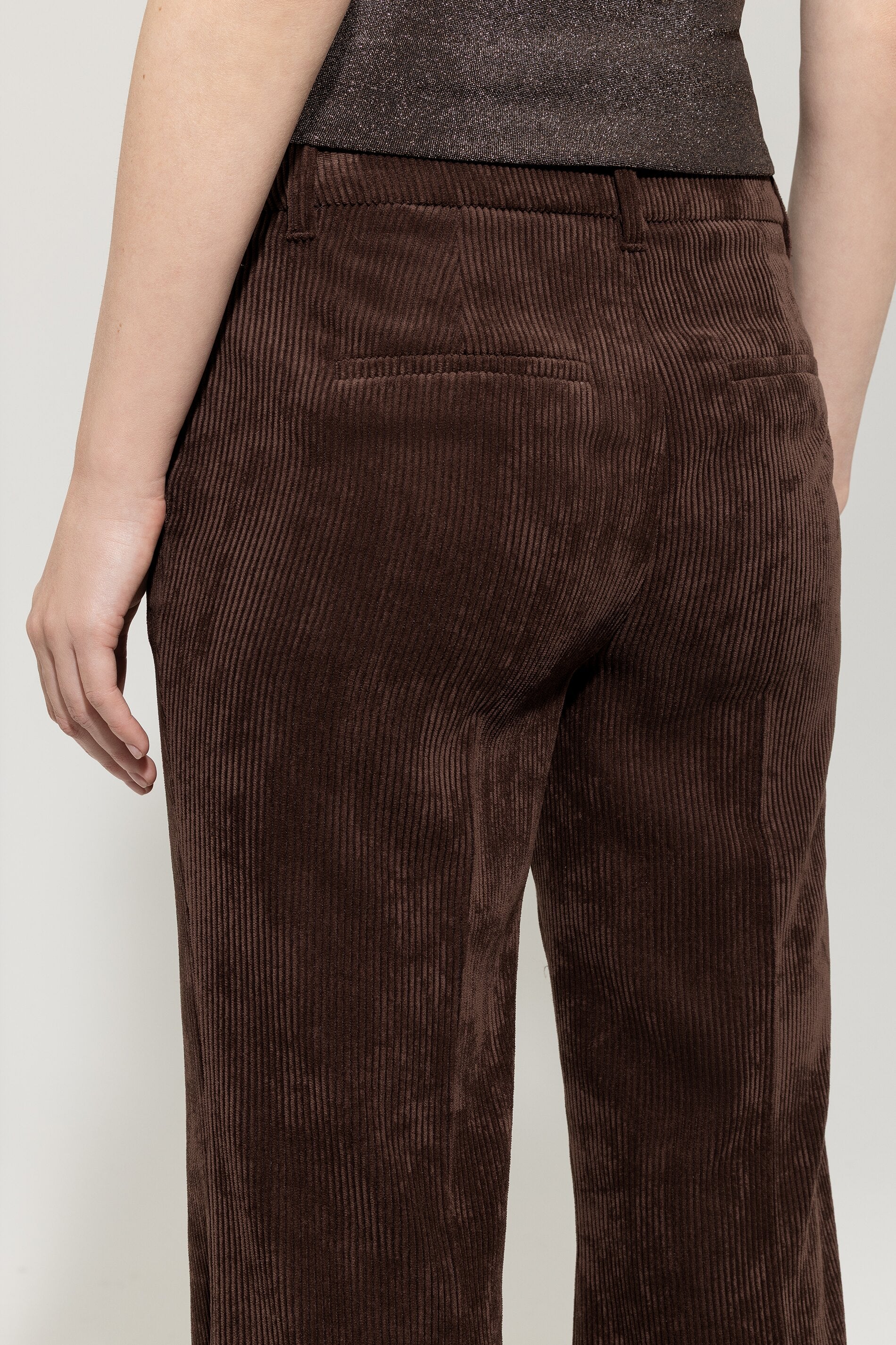 Corduroy flared pants - espresso - standard - Image 4