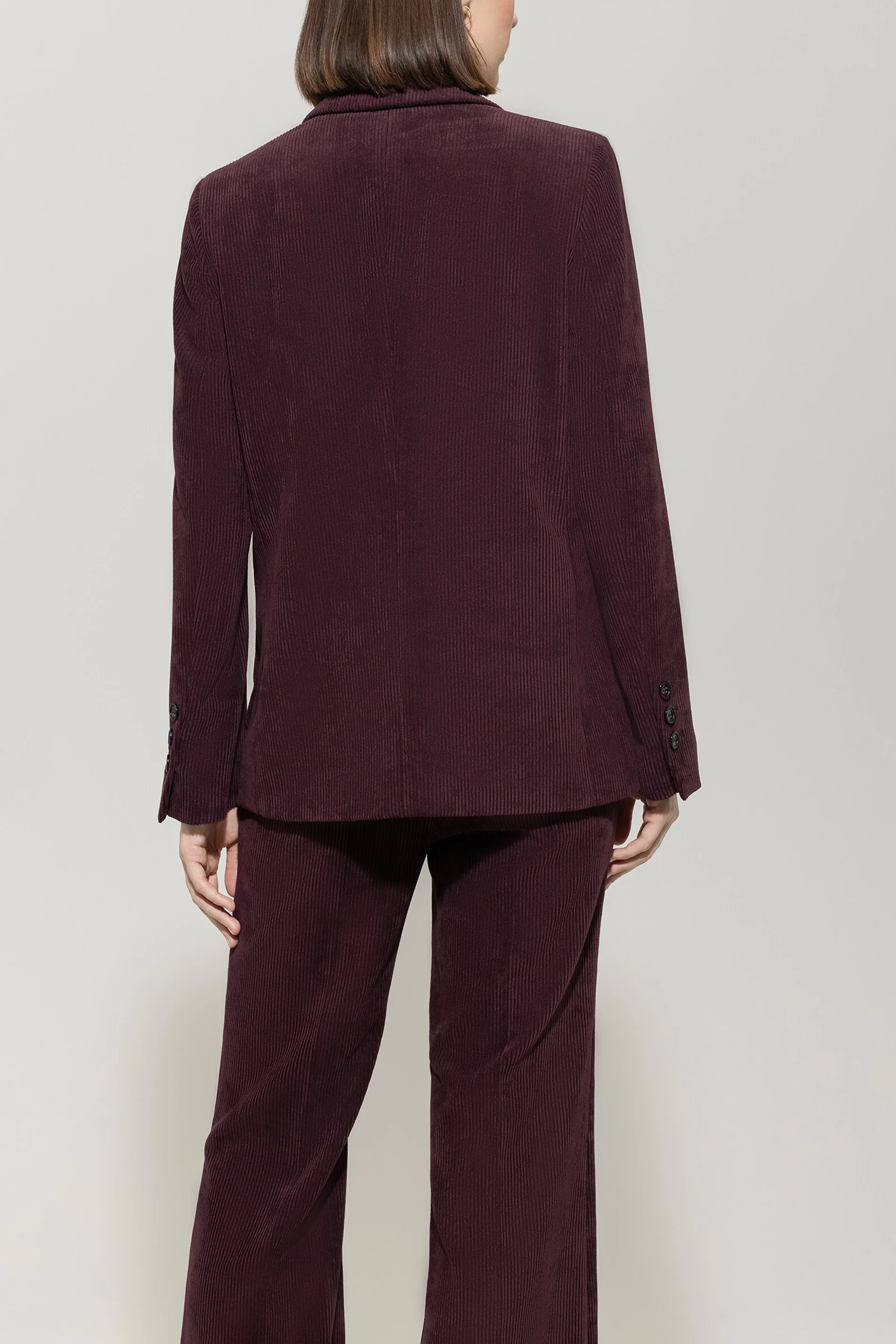 Cord-Ein-Knopf-Blazer - burgundy - Standard - Image 3