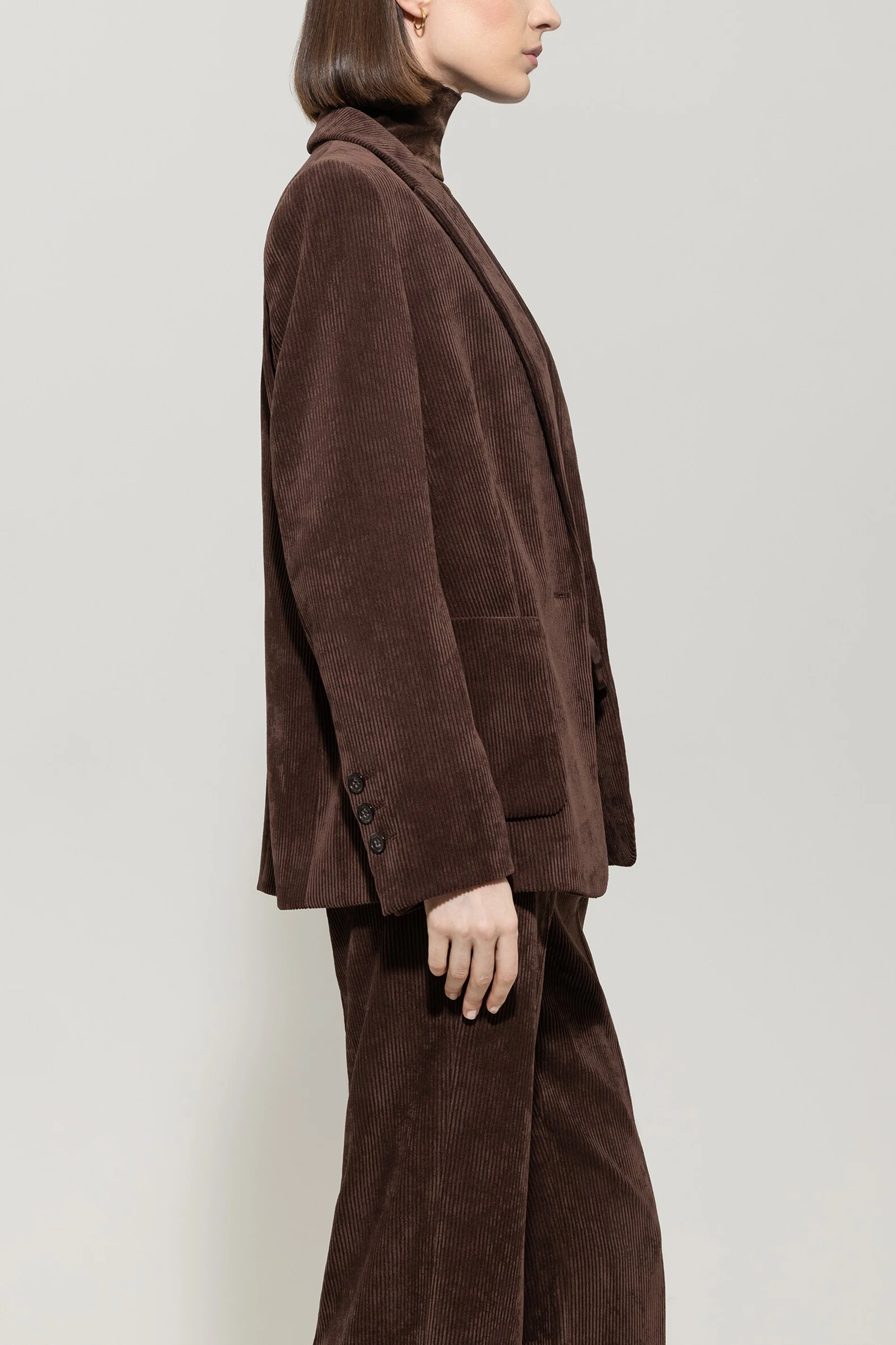 Cord-Ein-Knopf-Blazer - espresso - Standard - Image 2