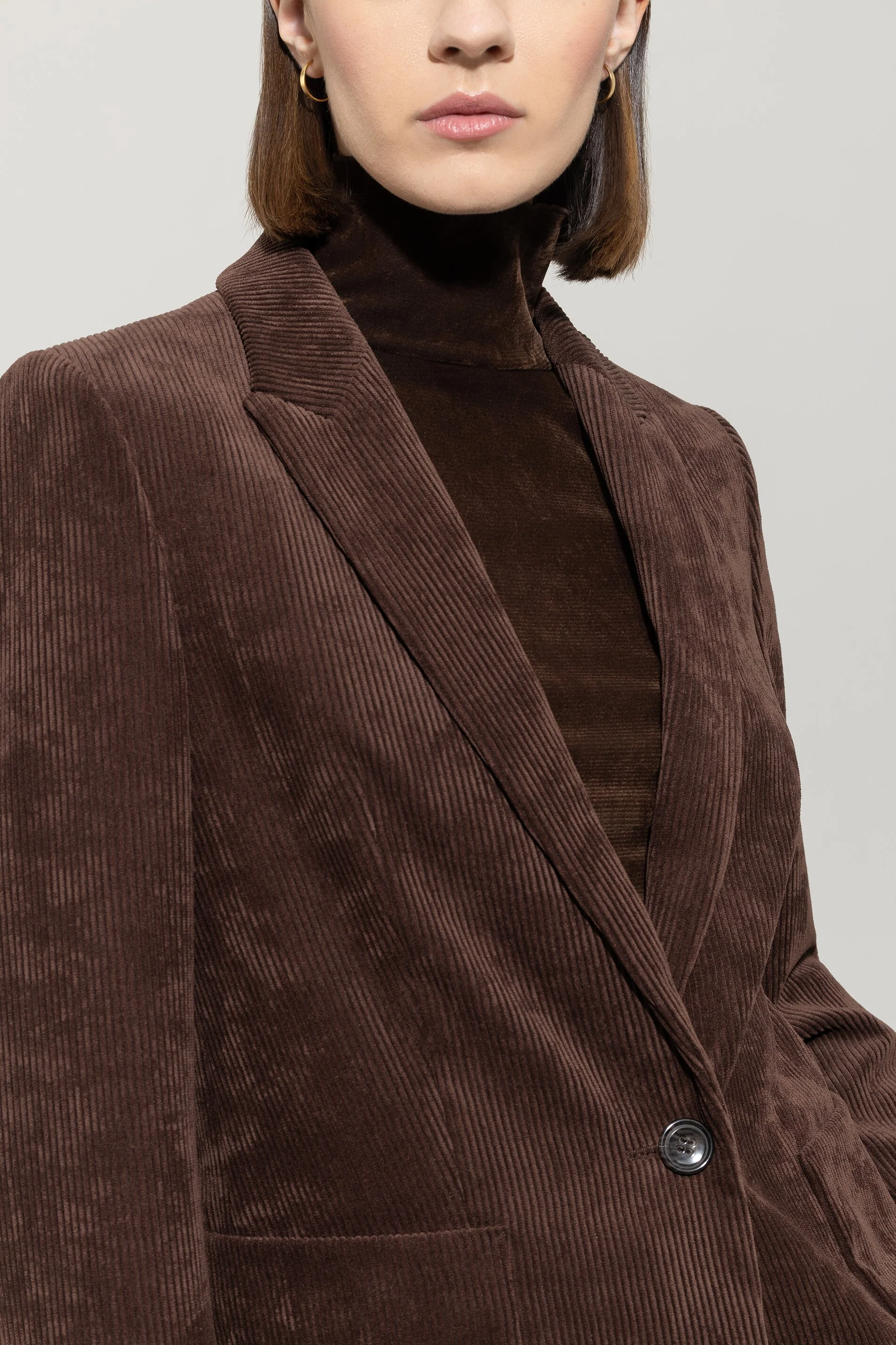 Cord-Ein-Knopf-Blazer - espresso - Standard - Image 4