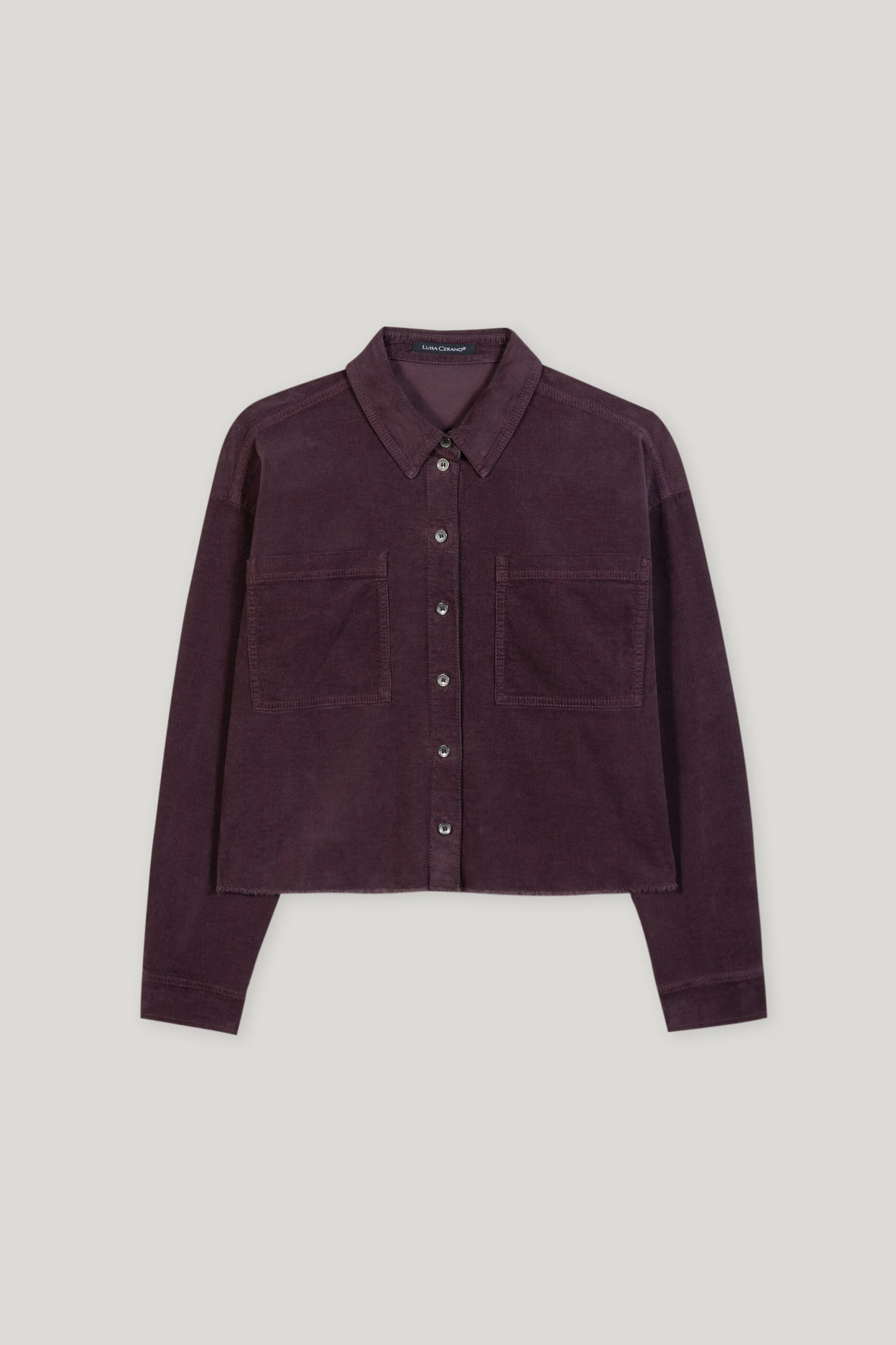 Cord-Hemd mit Fransendetails - burgundy - Standard - Image 5