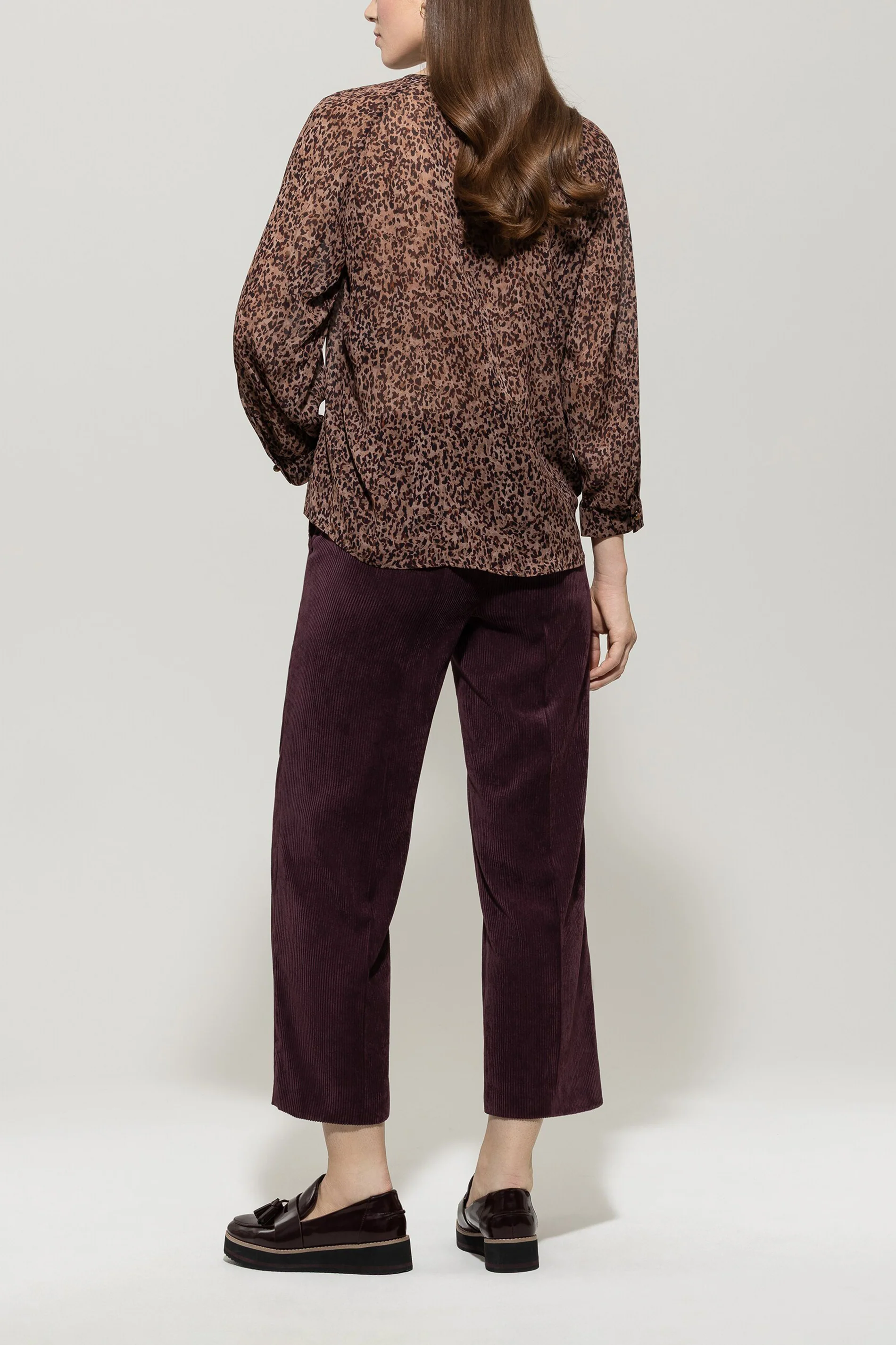 Cord-Wideleg-Joggpants - burgundy - ohne Bund - Image 3
