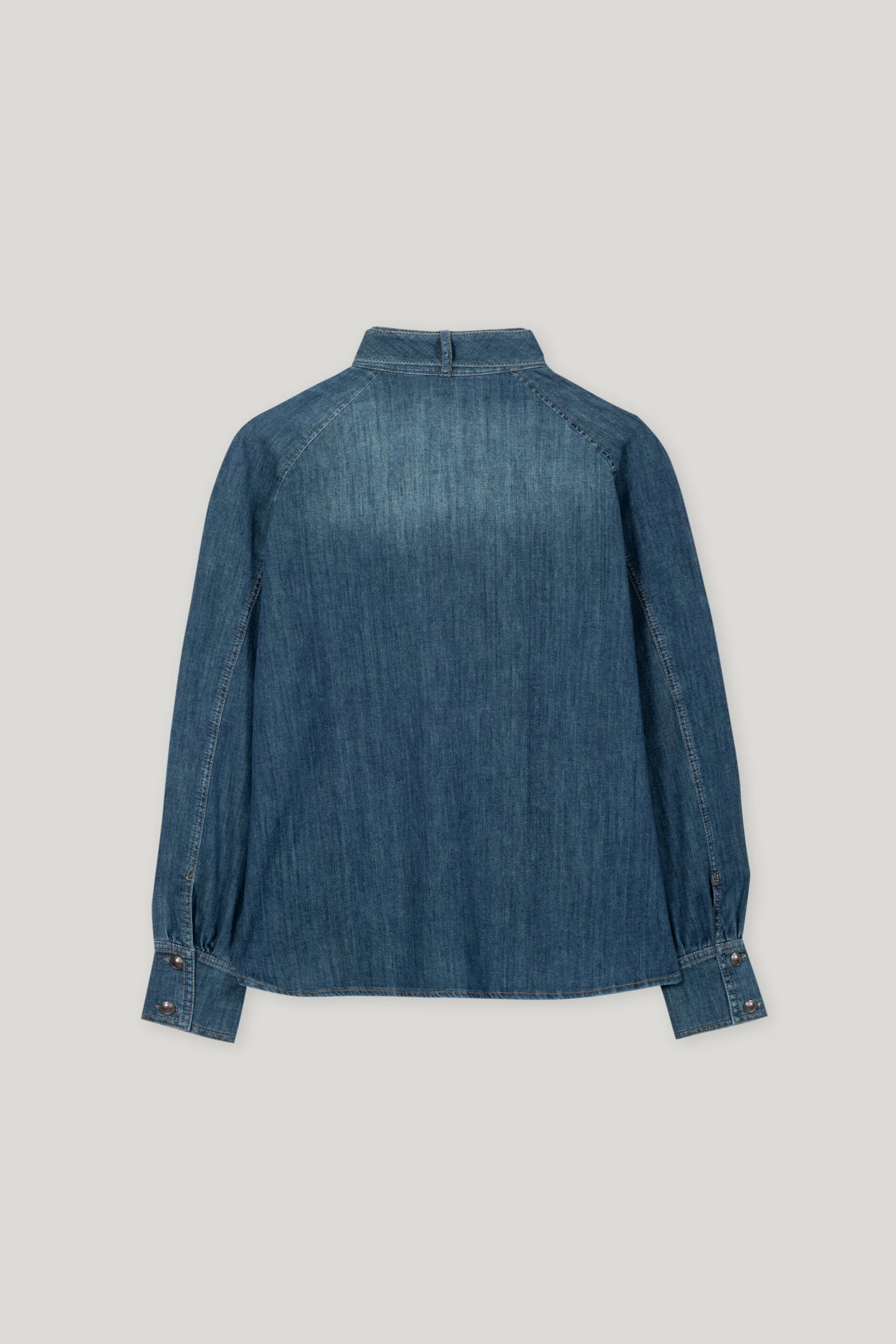 Denim-Bluse mit Schluppe - denim blue - Standard - Image 6
