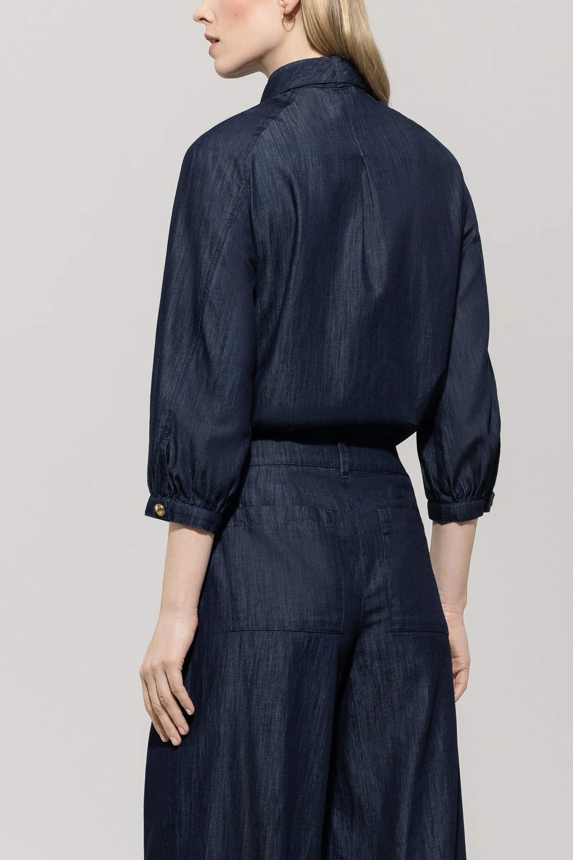 Denim-Bluse mit Schluppe - denim blue - Standard - Image 3