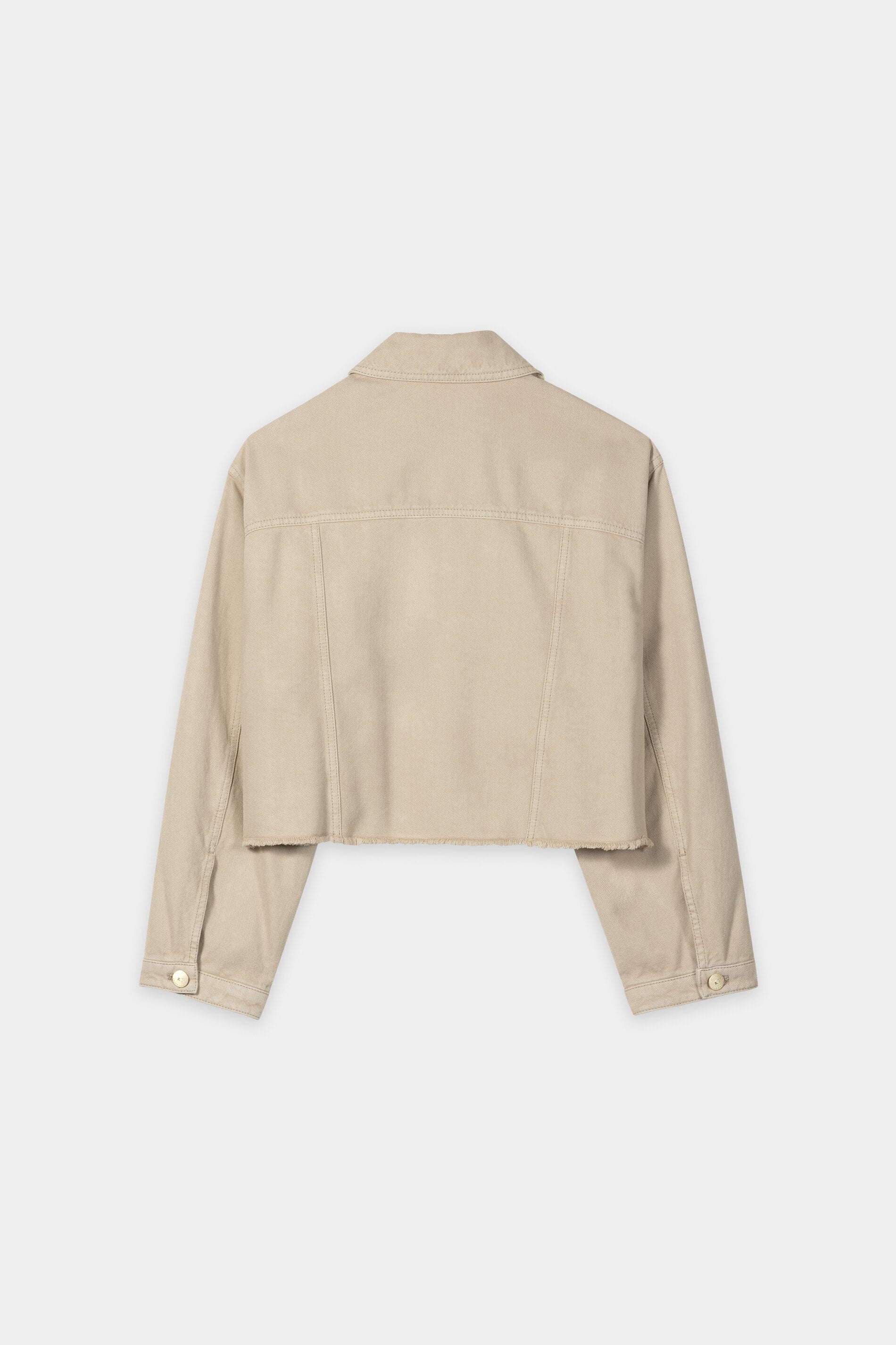 Denimjacke mit Raw-Saum - sand - Standard - Image 6