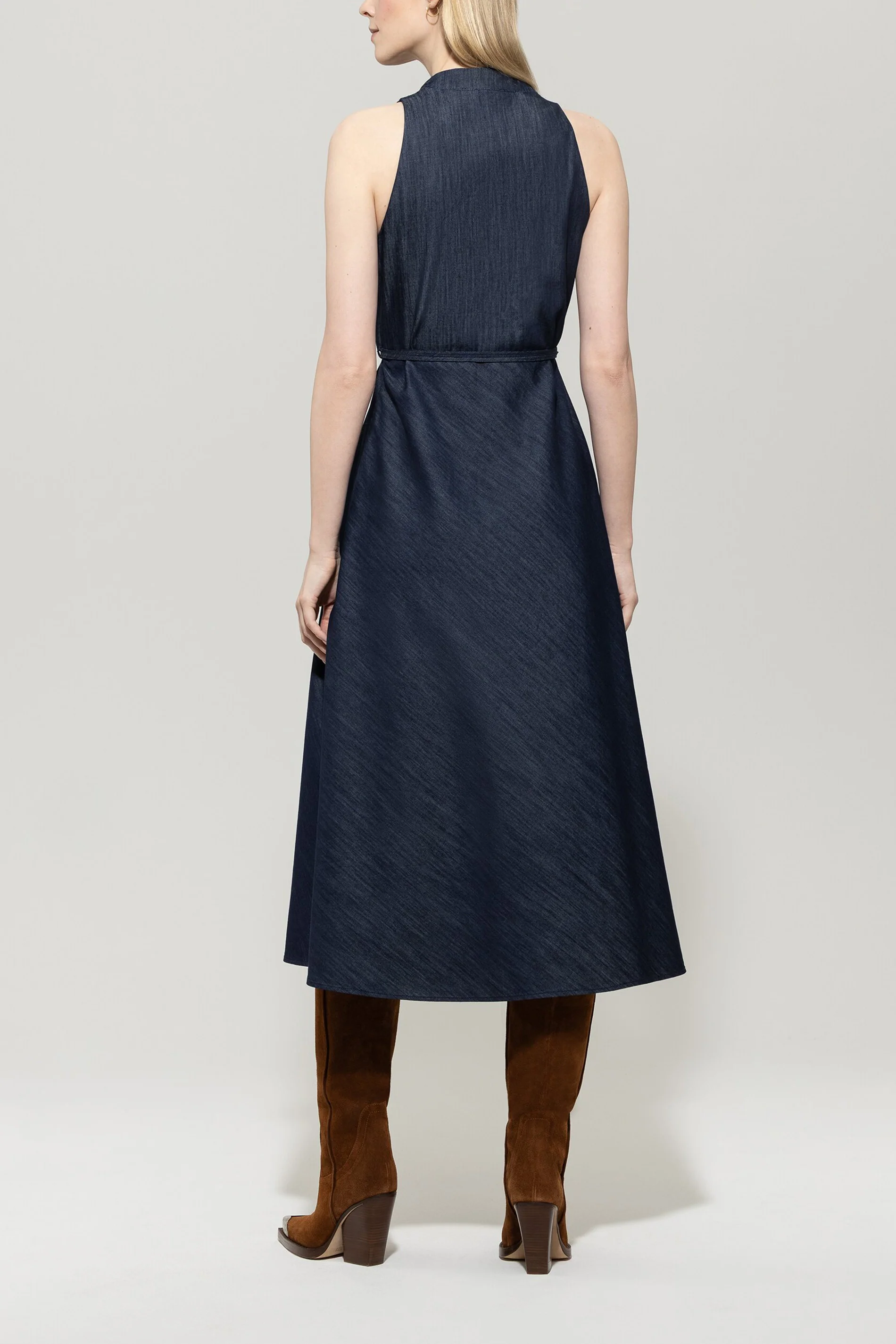 Denimkleid mit Bindeband - denim blue - Standard - Image 3