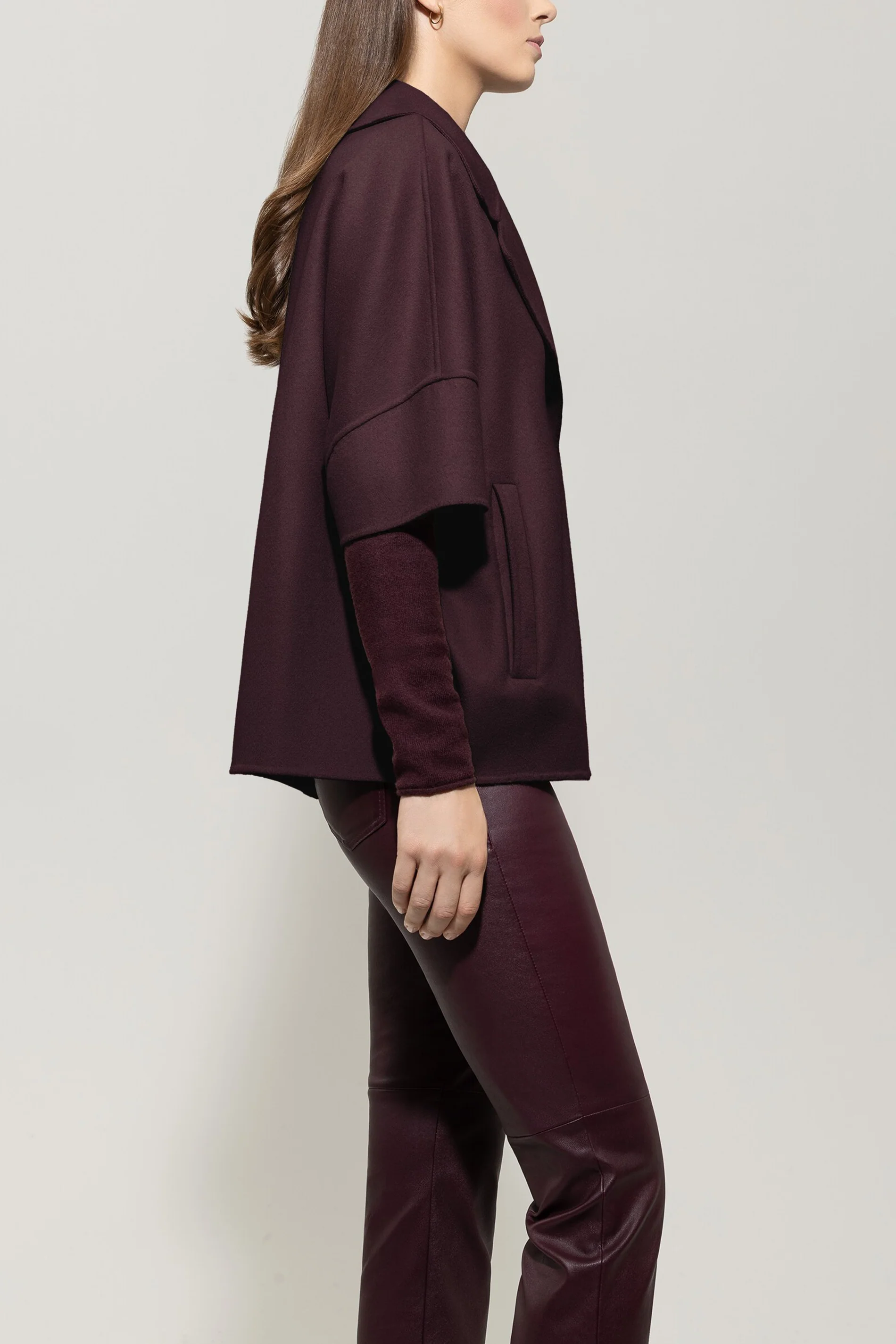 Double-face cape - burgundy - standard - Image 2