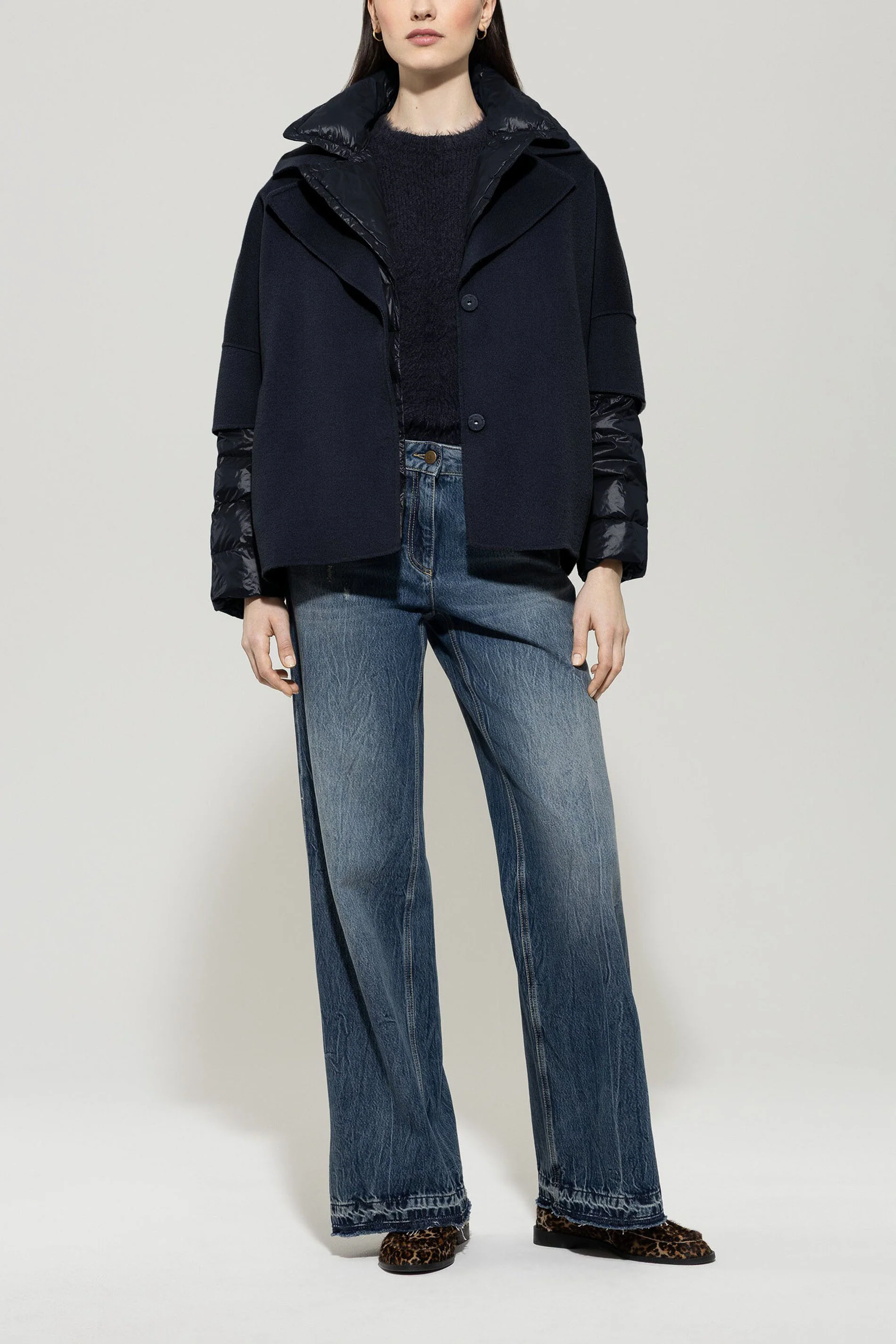 Double-face cape - dark blue - standard