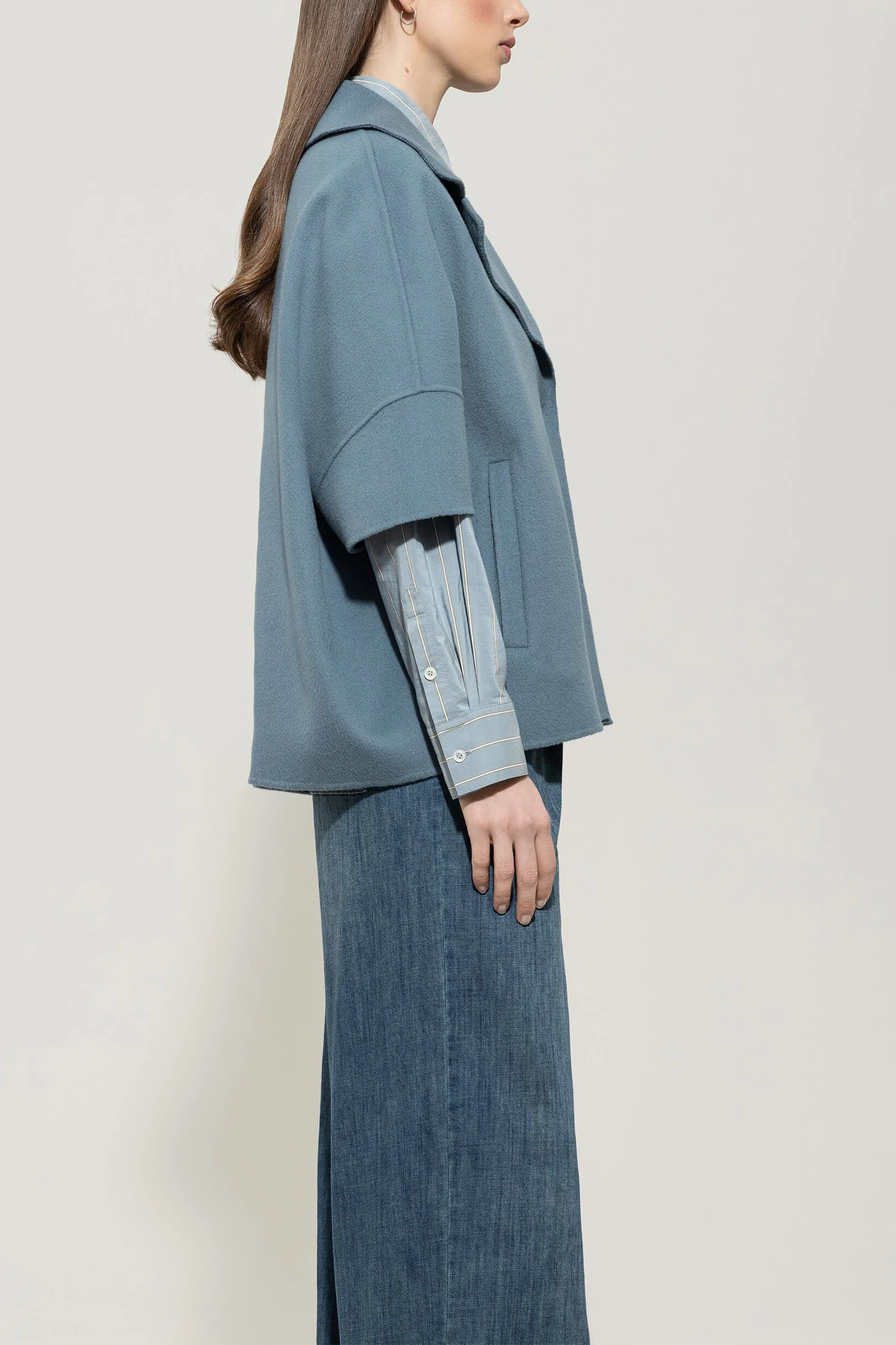 Double-face cape - greyish blue - standard - Image 2