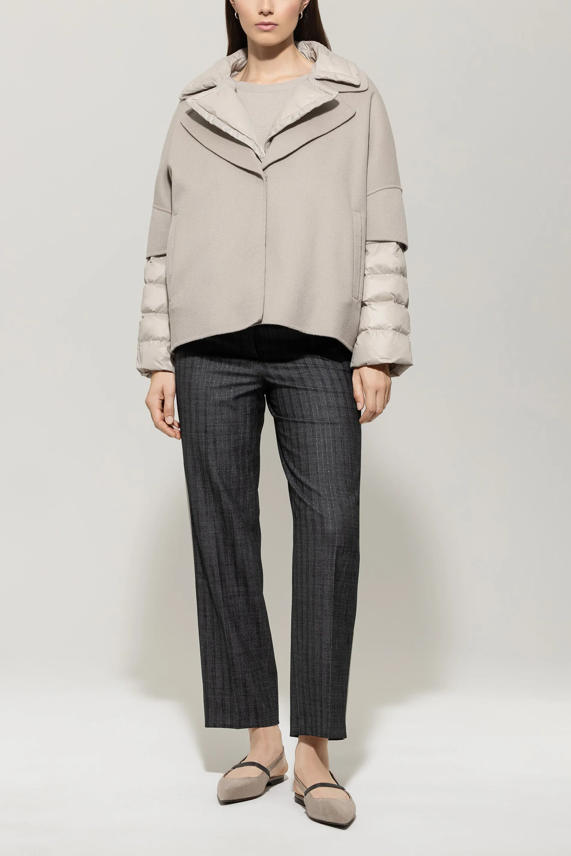 Double-face cape - oyster - standard